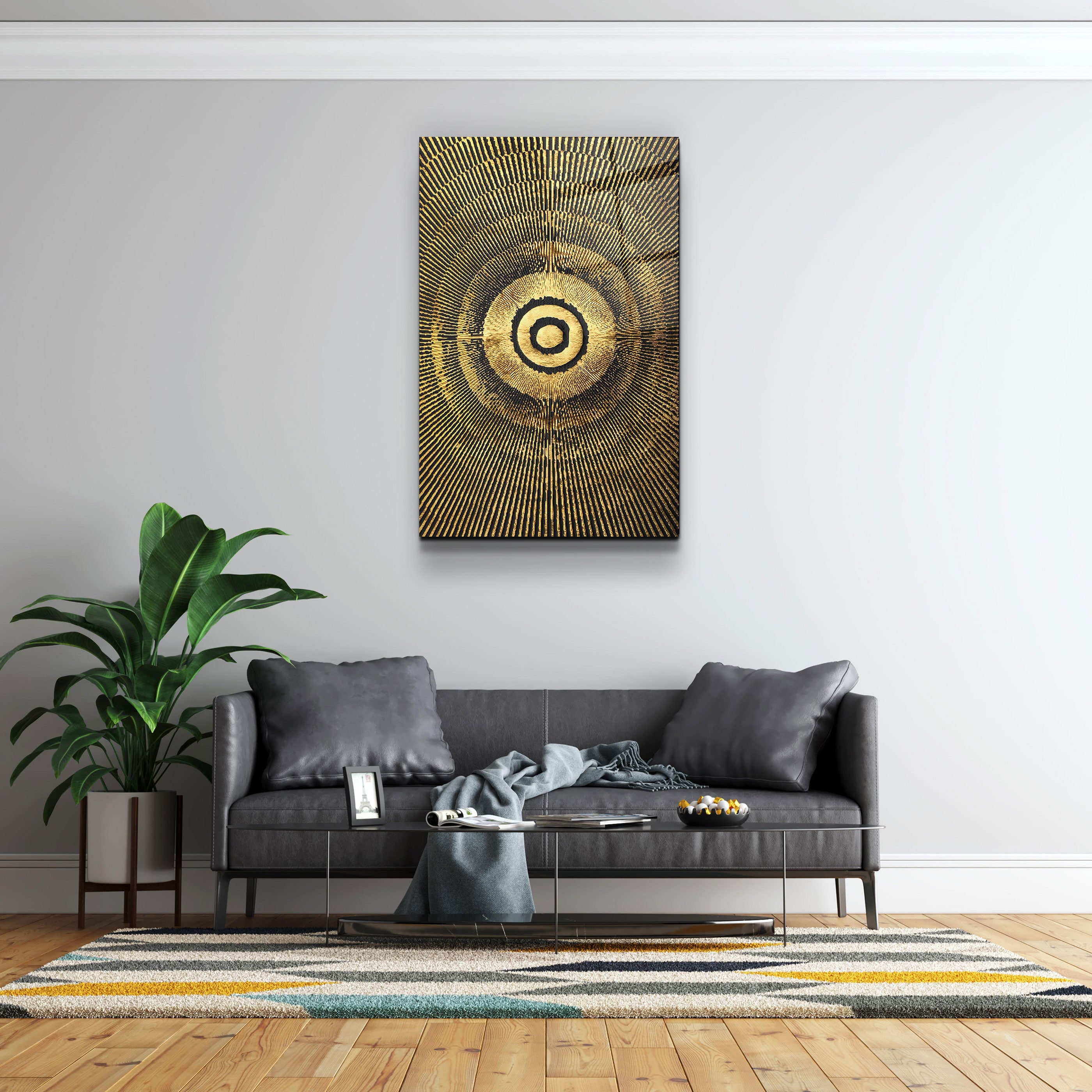 ・"Cercle d'Or V3"・Art mural en verre