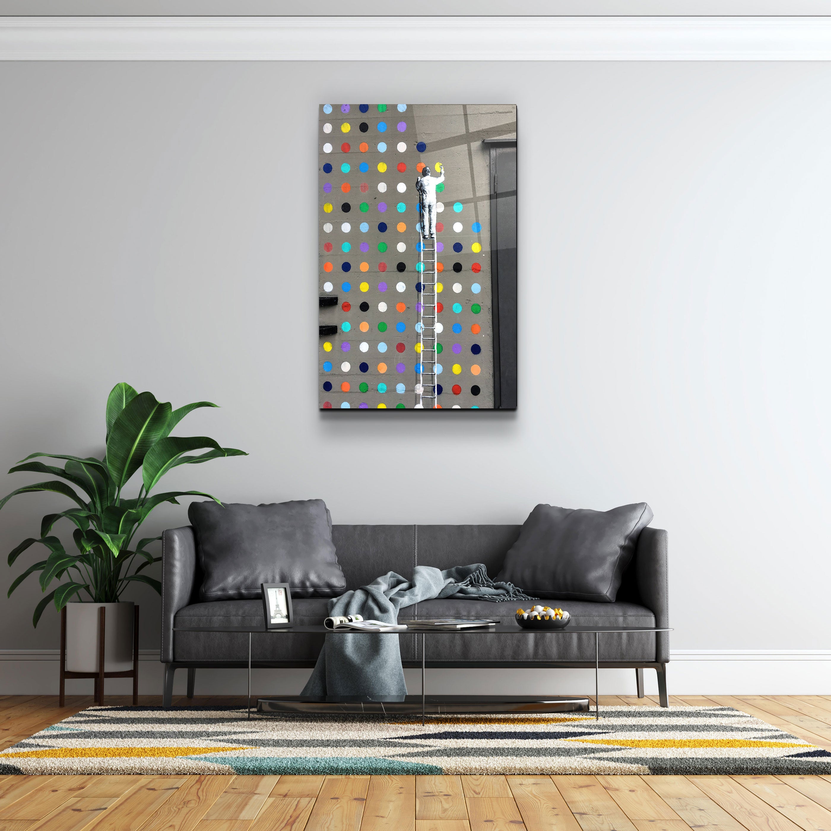 ・"Colorful Dots"・GLASS WALL ART