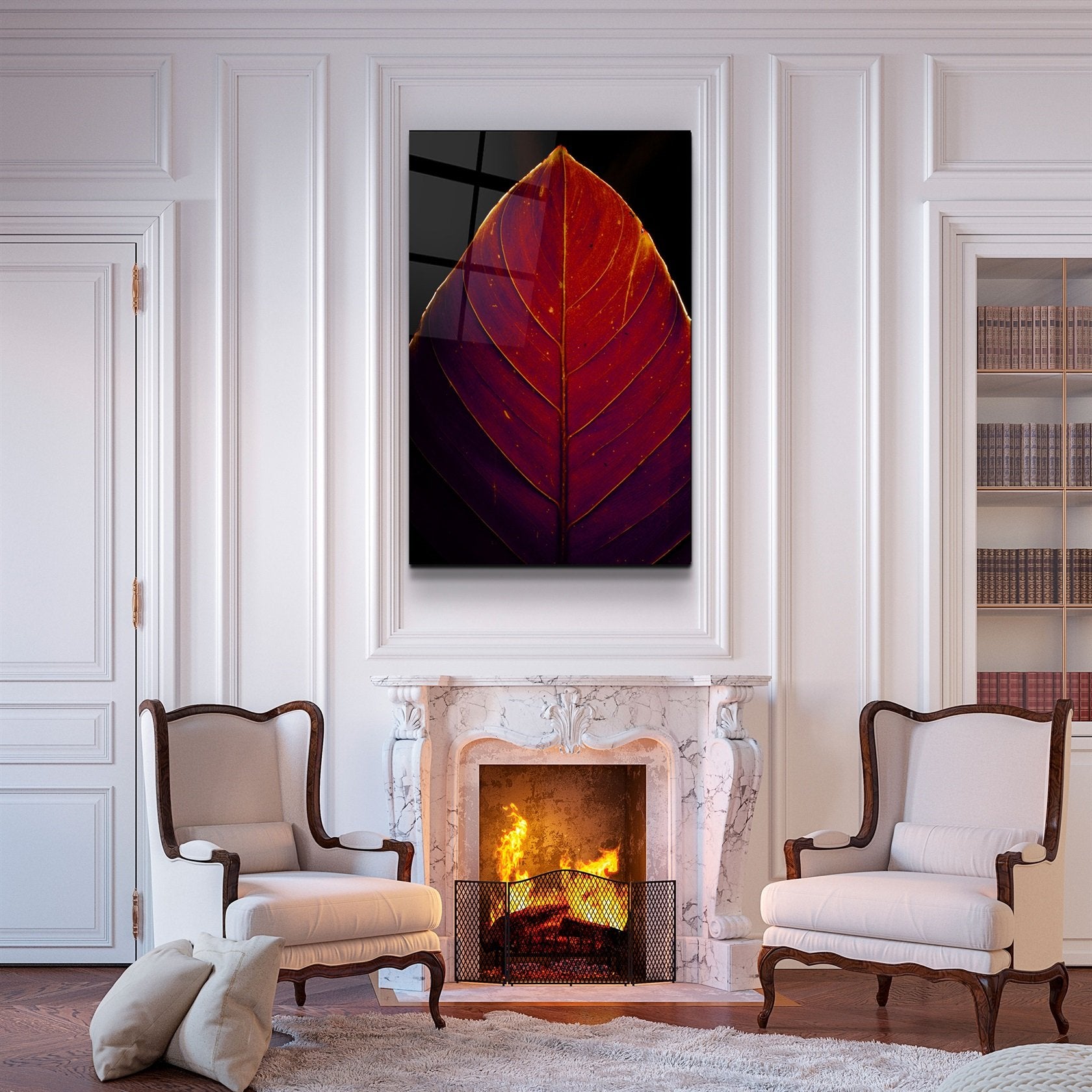 ・"Leaf v2"・Glass Wall Art