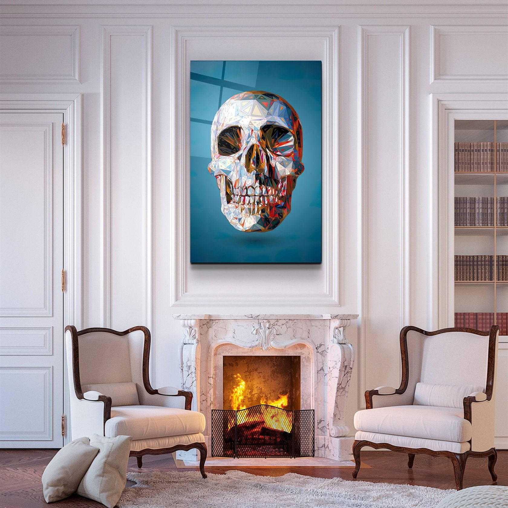 ・"Skullart"・Art mural en verre