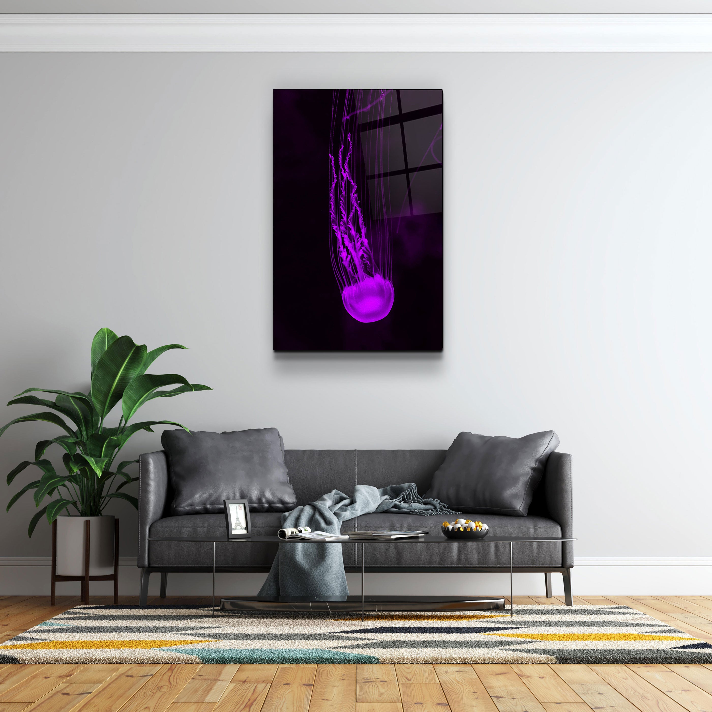 ・"Jellyfish"・Glass Wall Art