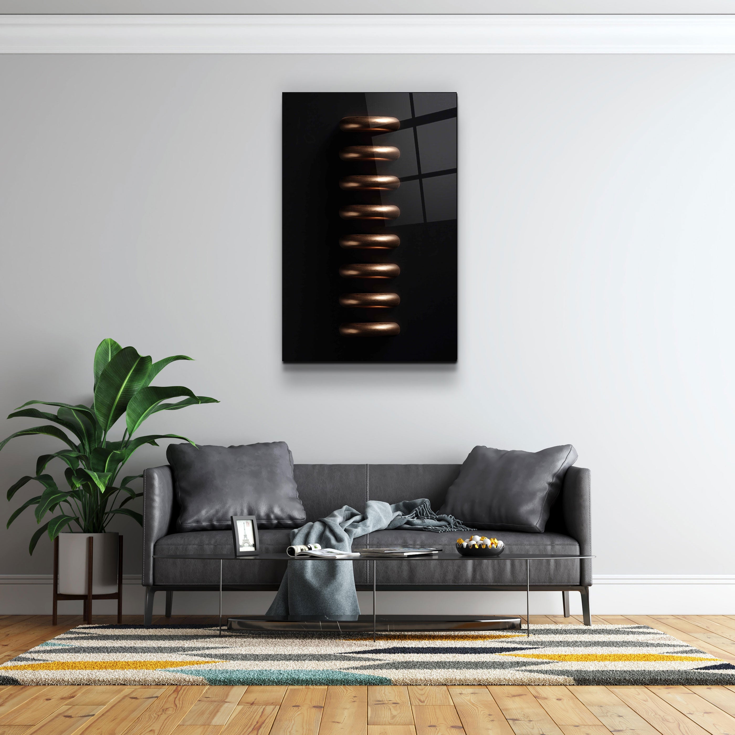 Anneaux en bronze | Art mural en verre de la collection Designers