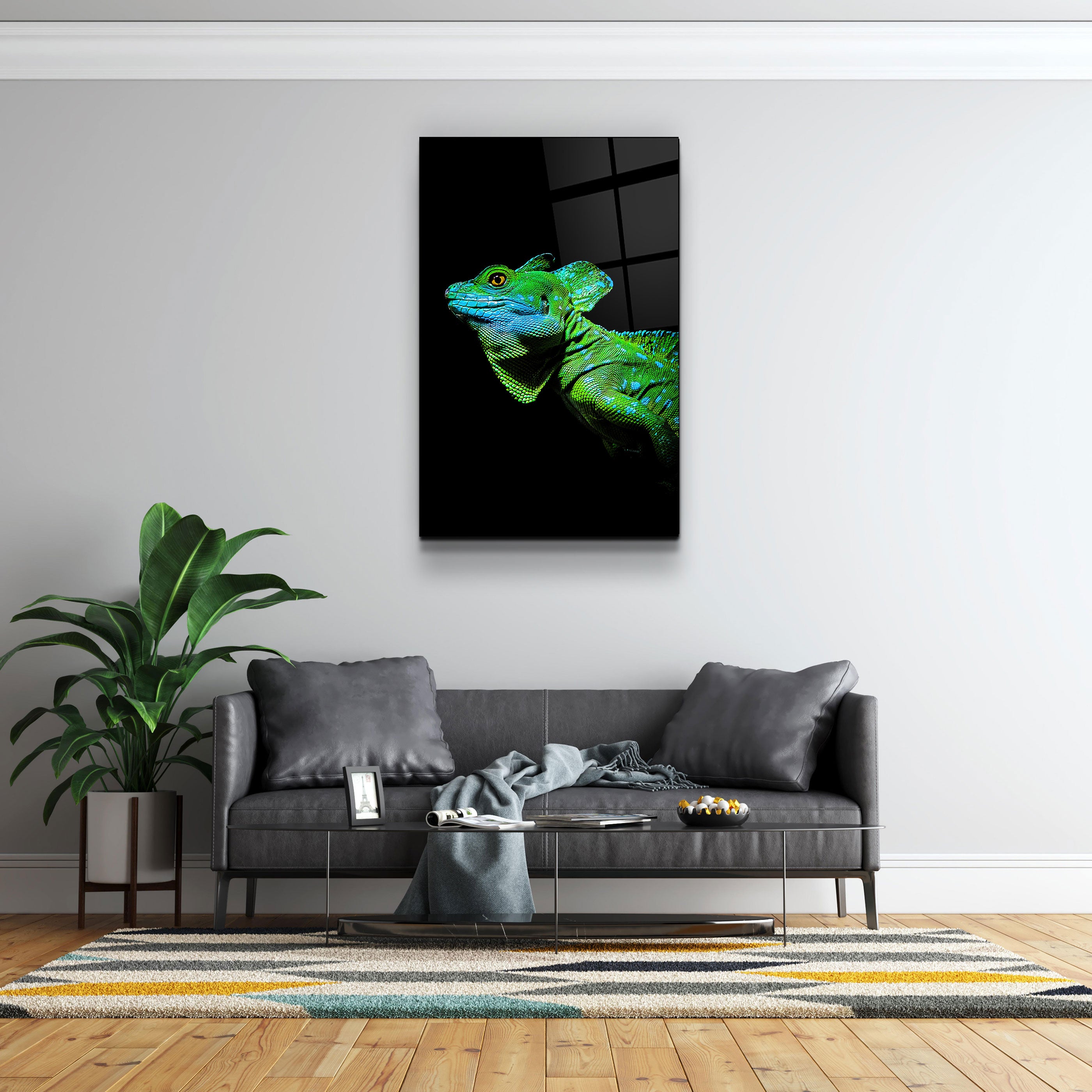 ・„Iguana Green“・Designer-Kollektion <tc>Glasbild</tc>