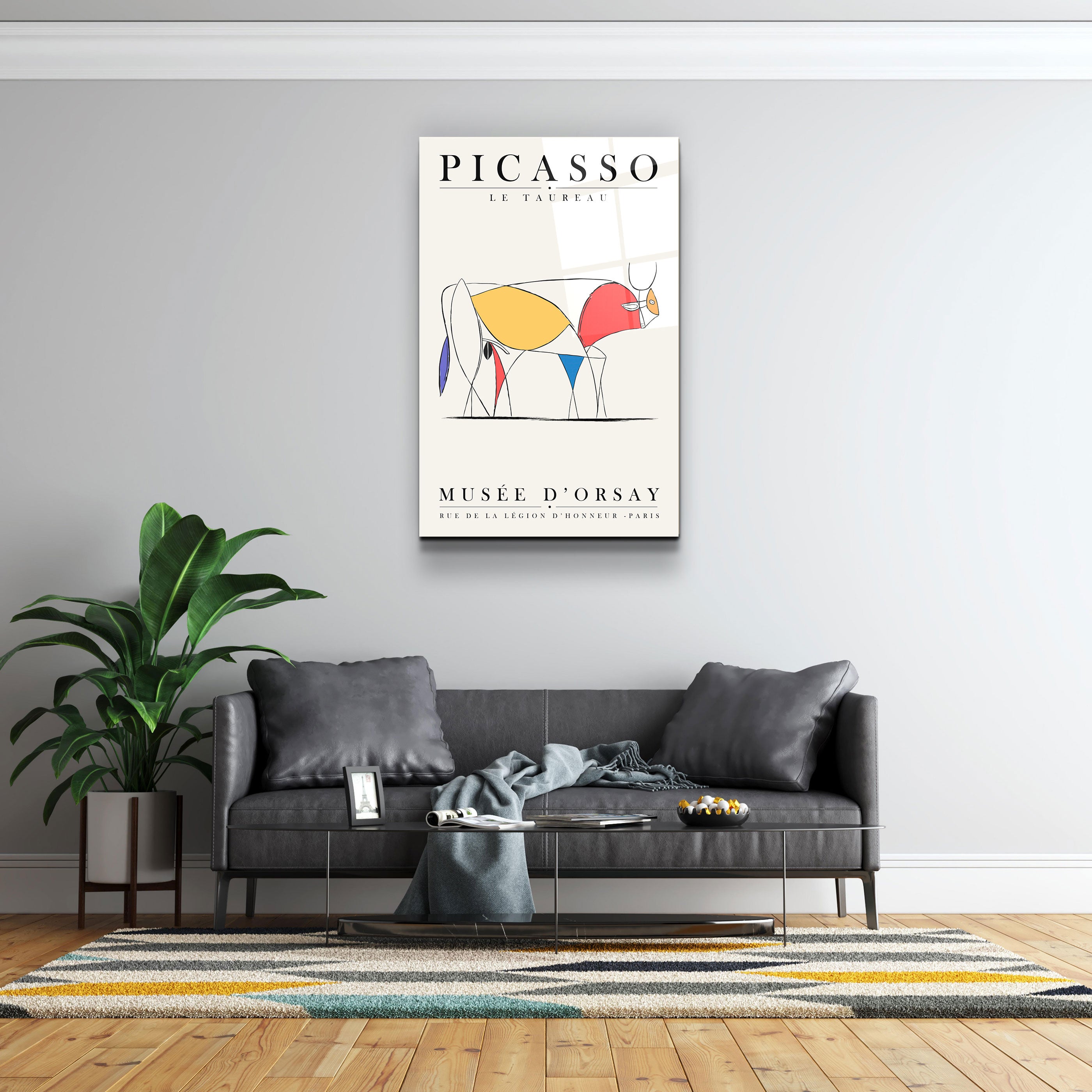 ・„Pablo Picasso – Le Taureau“・Galeriedrucksammlung <tc>Glasbild</tc>