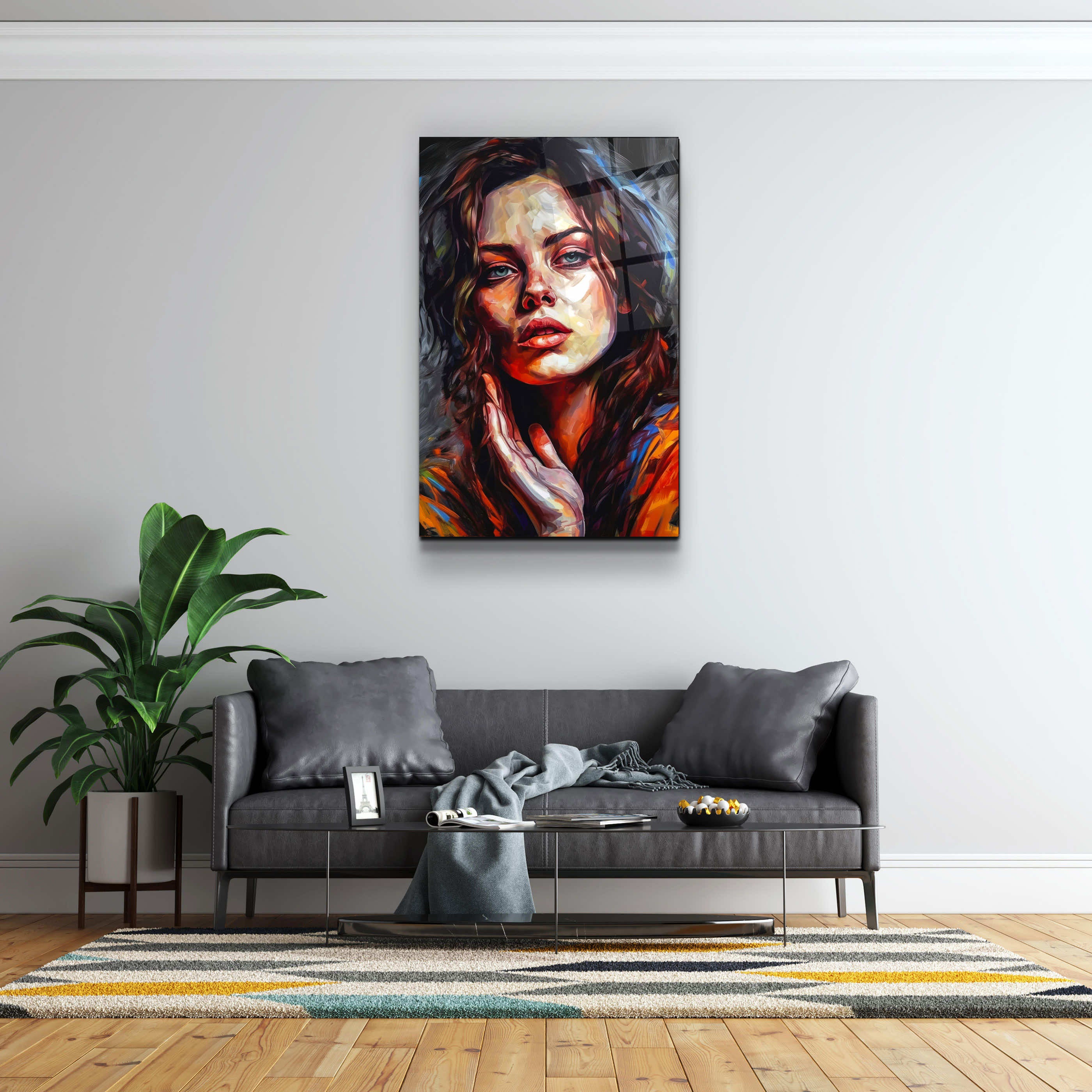 ・"Beauty Oil Painting V2"・Designers Collection Glass Wall Art