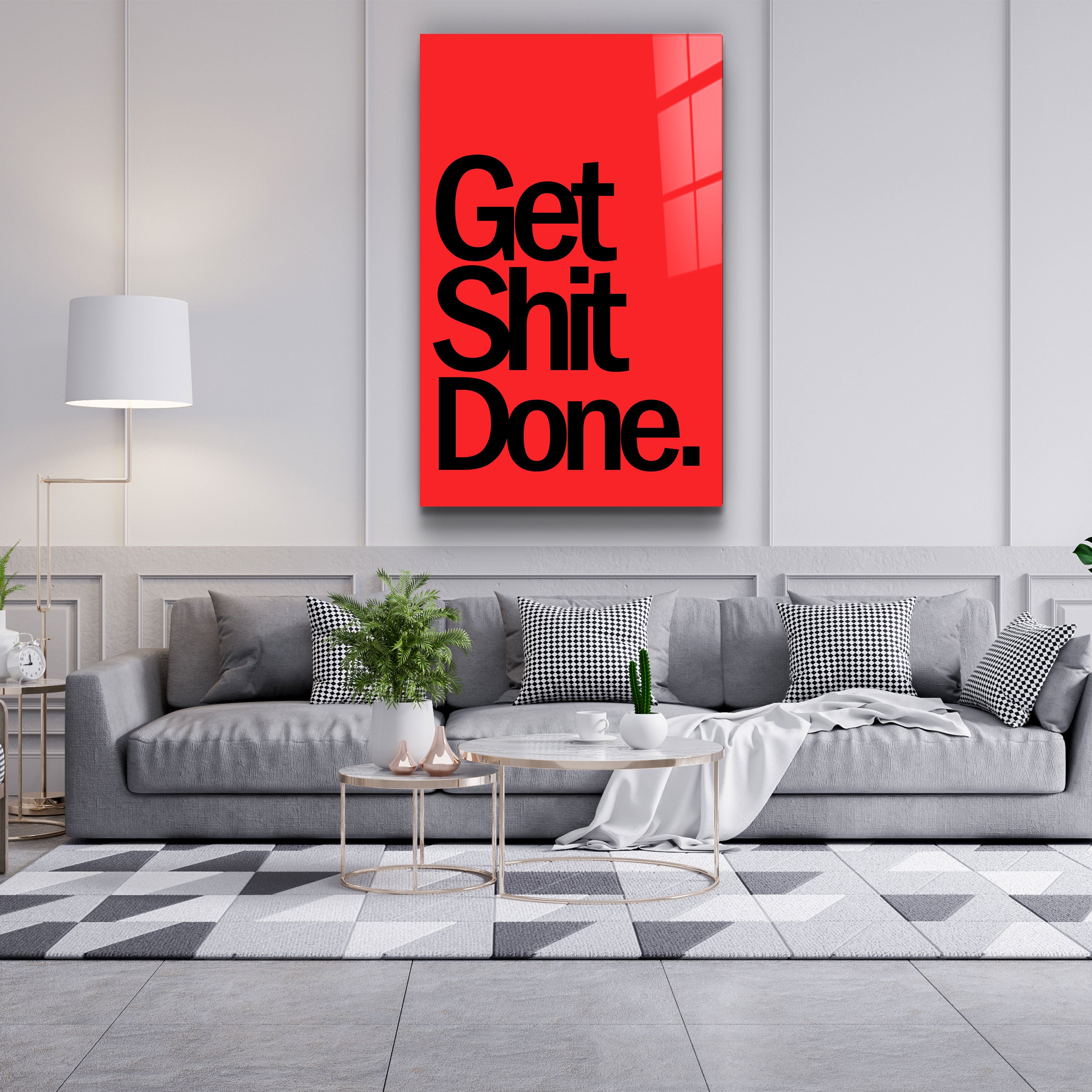 ・"Get X Done"・Designers Collection Glass Wall Art