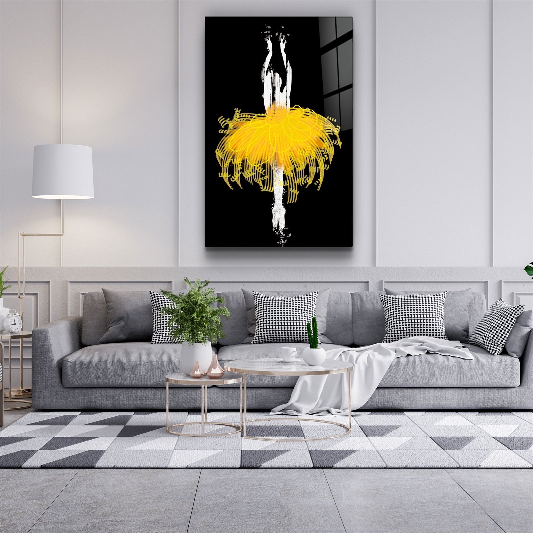 ・„Abstrakte Ballerina“・<tc>Glasbild</tc>