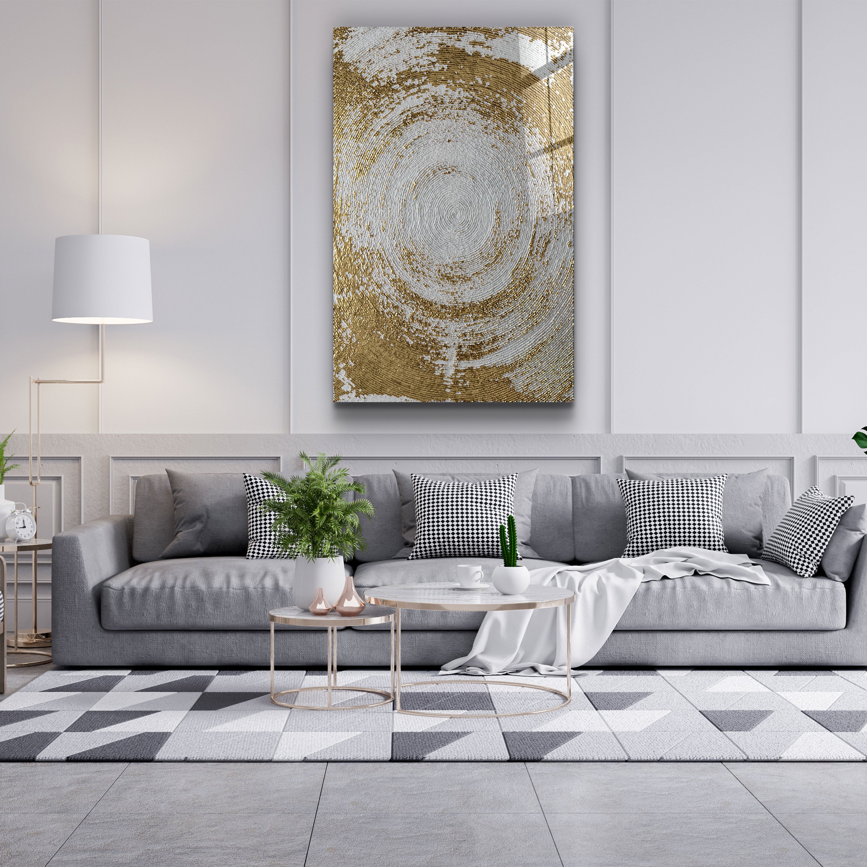 ・"Cercle d'Or V1"・Art mural en verre