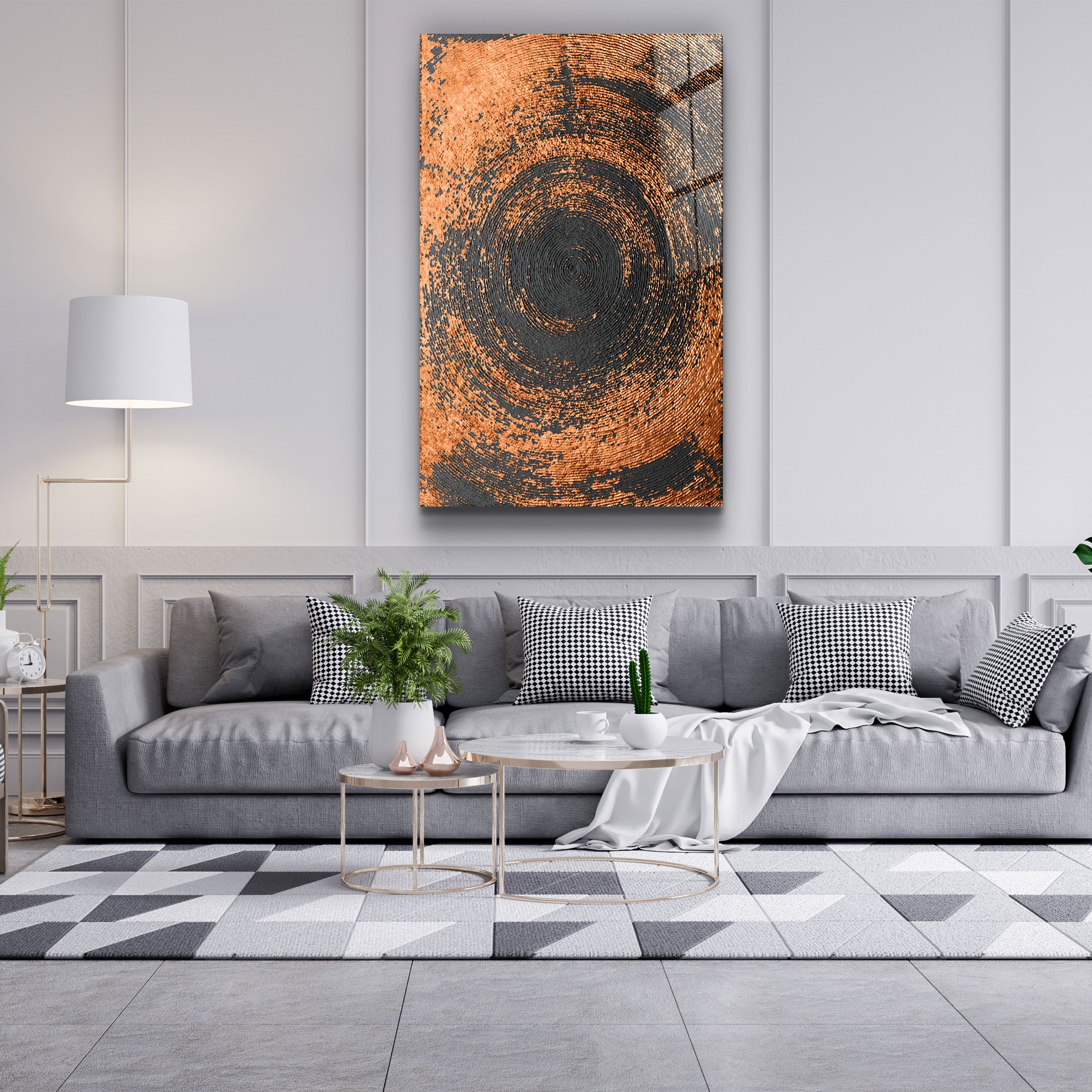 ・"Cercle d'Or V2"・Art mural en verre