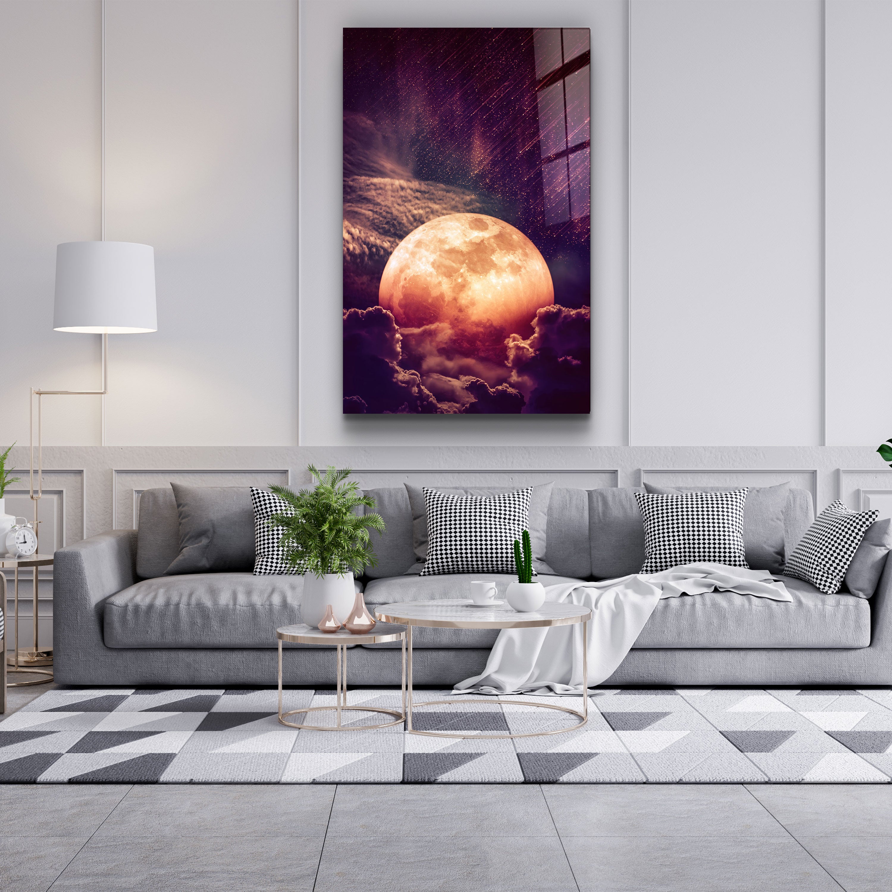 ・"Meteor Shower"・Glass Wall Art