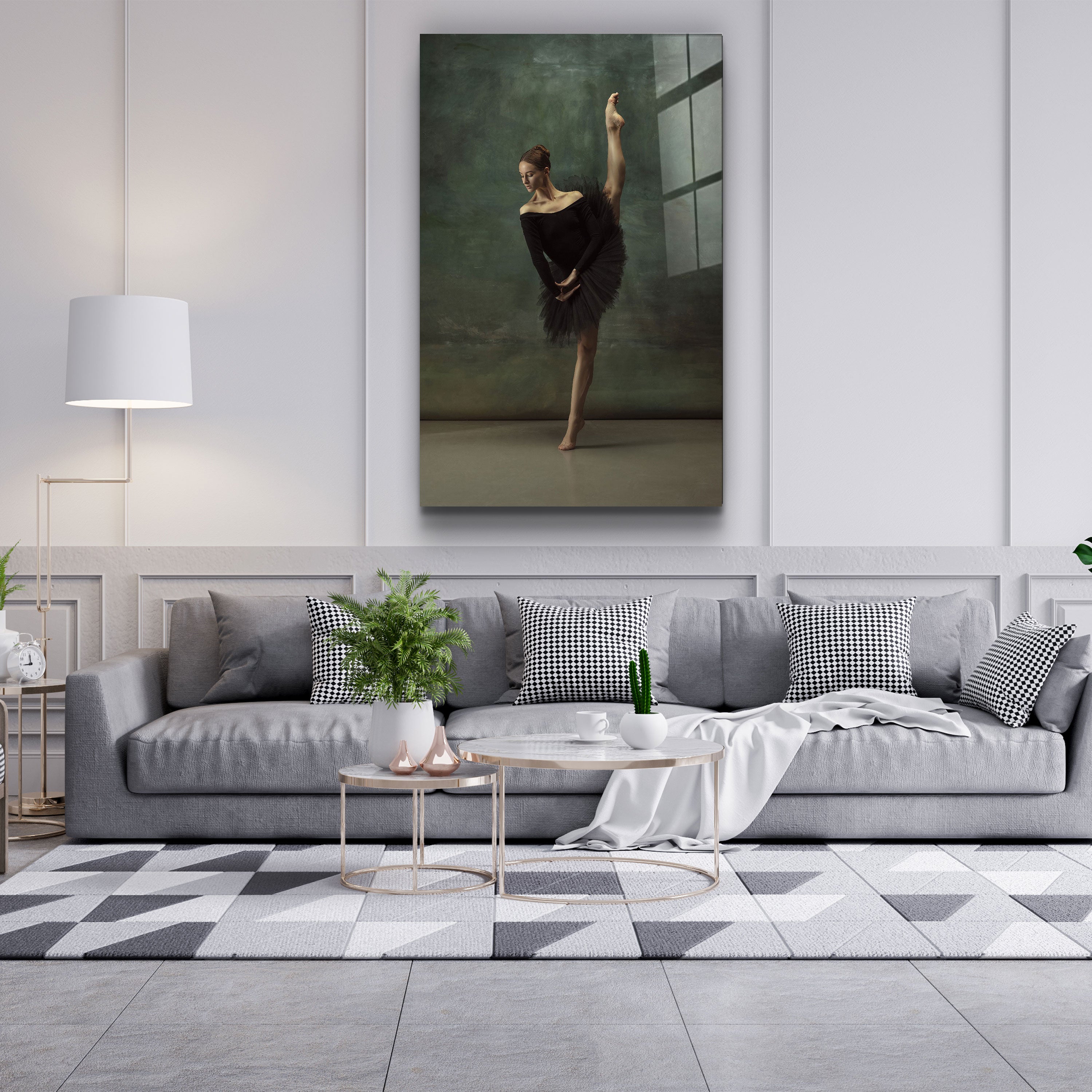 ・"Ballerina V1"・Glass Wall Art