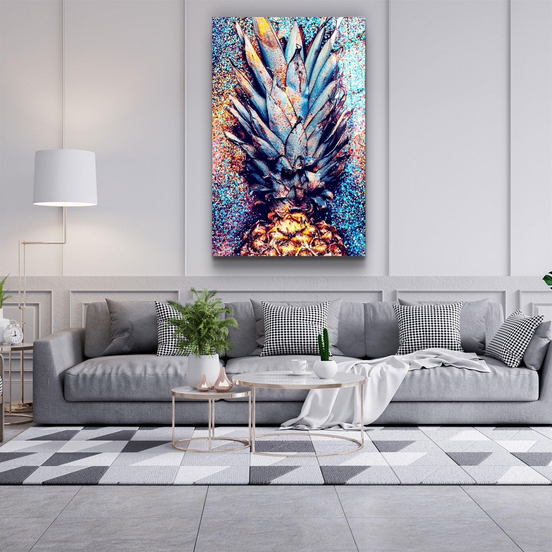 ・"Pineapple V2"・Glass Wall Art