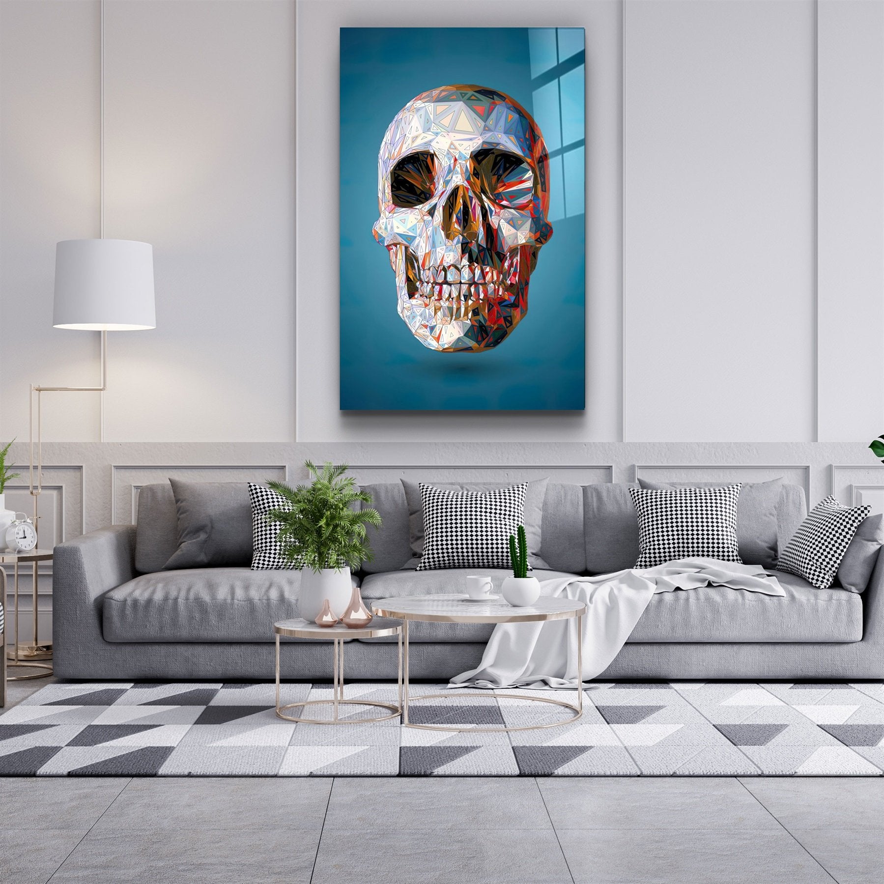 ・"Skullart"・Art mural en verre