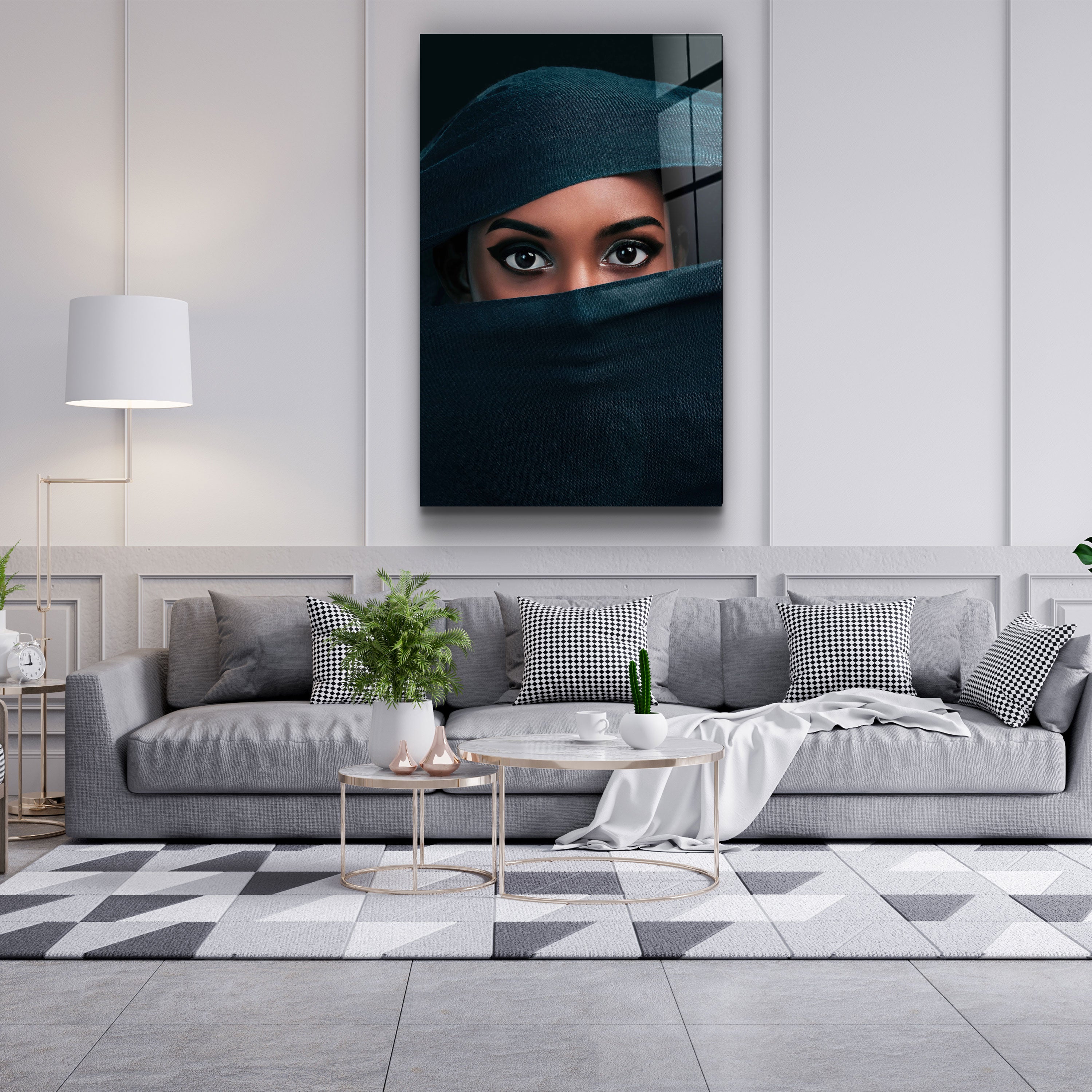 ・"Eyes Under Cover"・Art mural en verre de la collection du designer