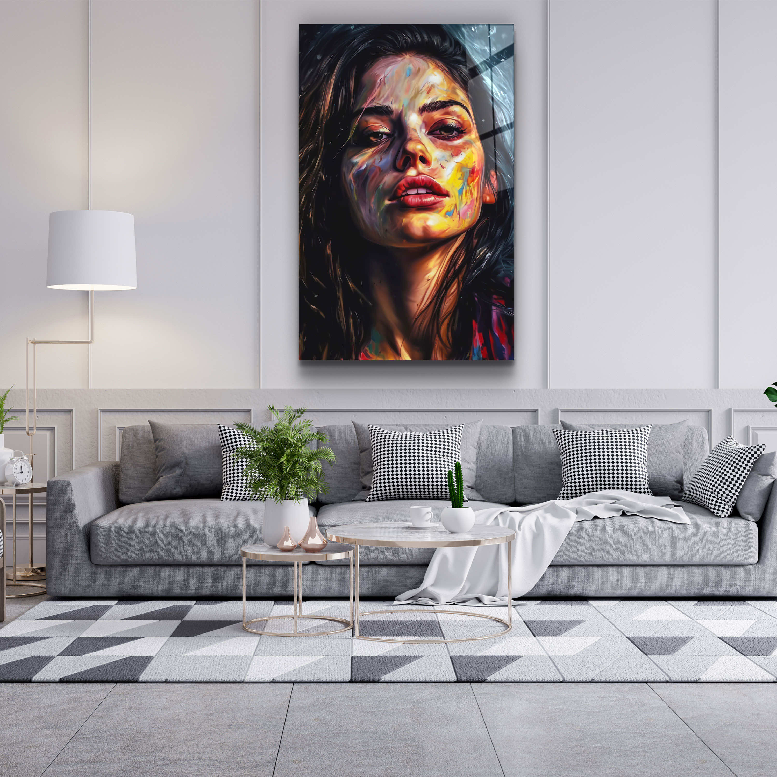 ・"Beauty Oil Painting V1"・Designers Collection Glass Wall Art