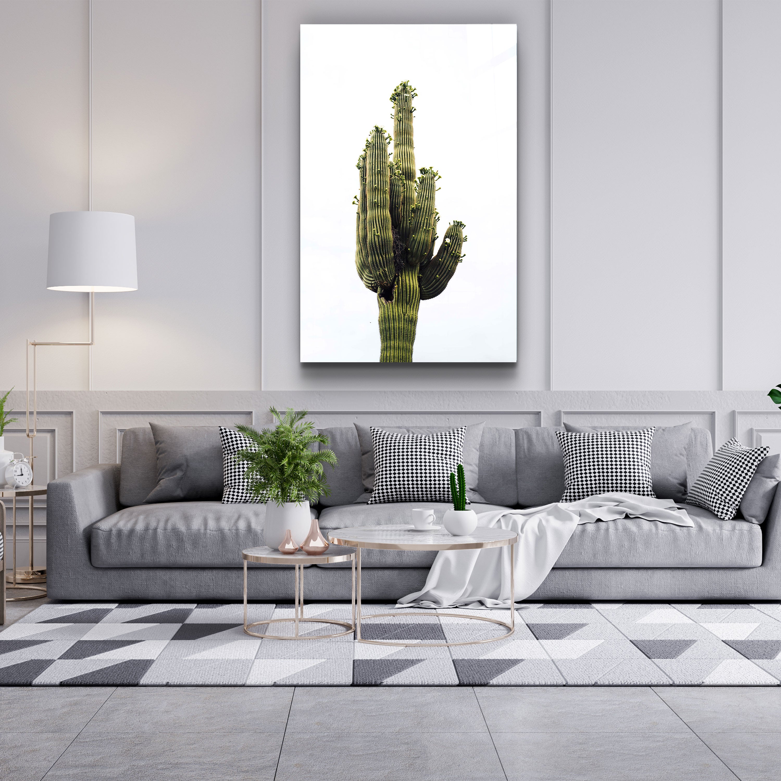 ・"Cactus géant"・Art mural en verre