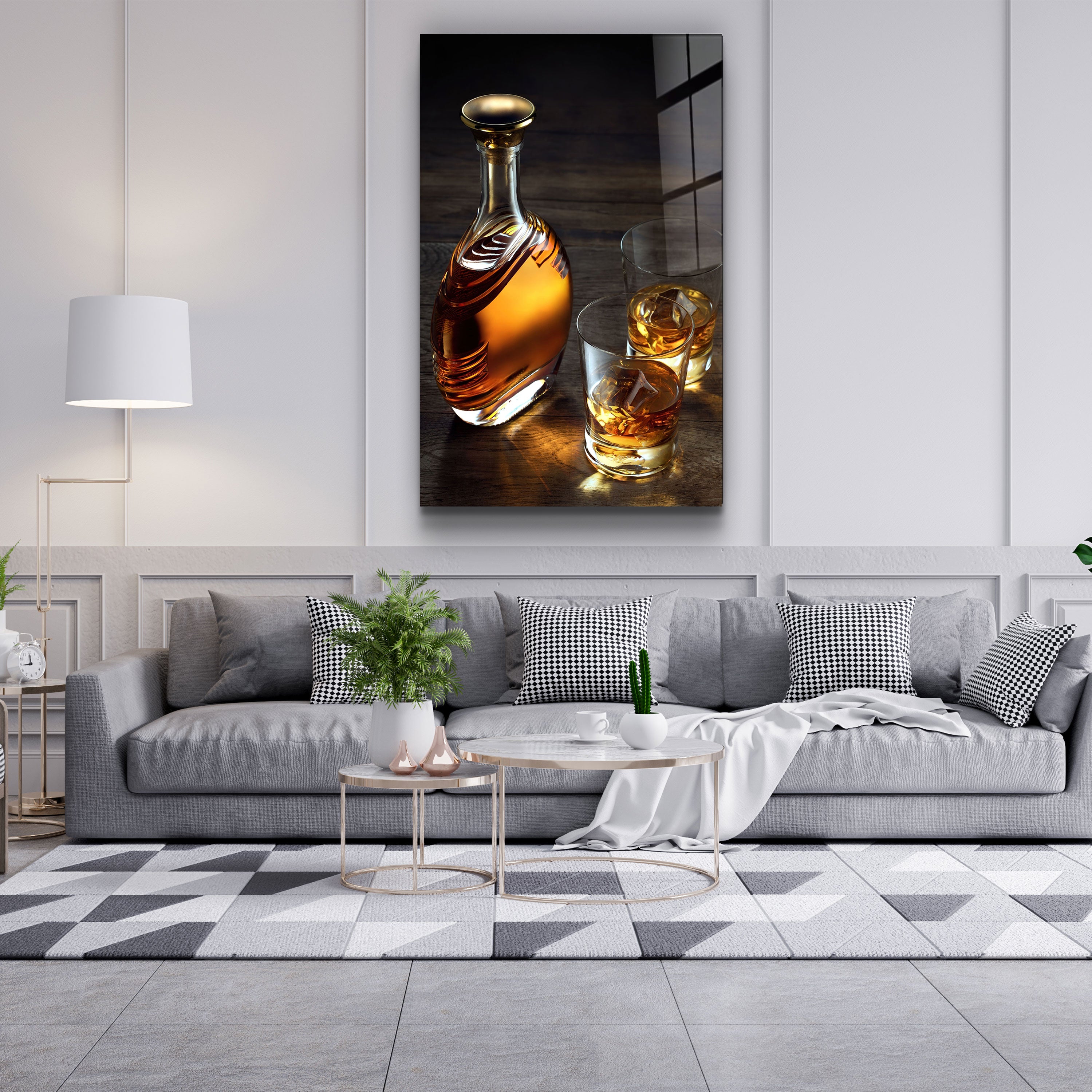 ・"Le Whisky"・Art mural en verre