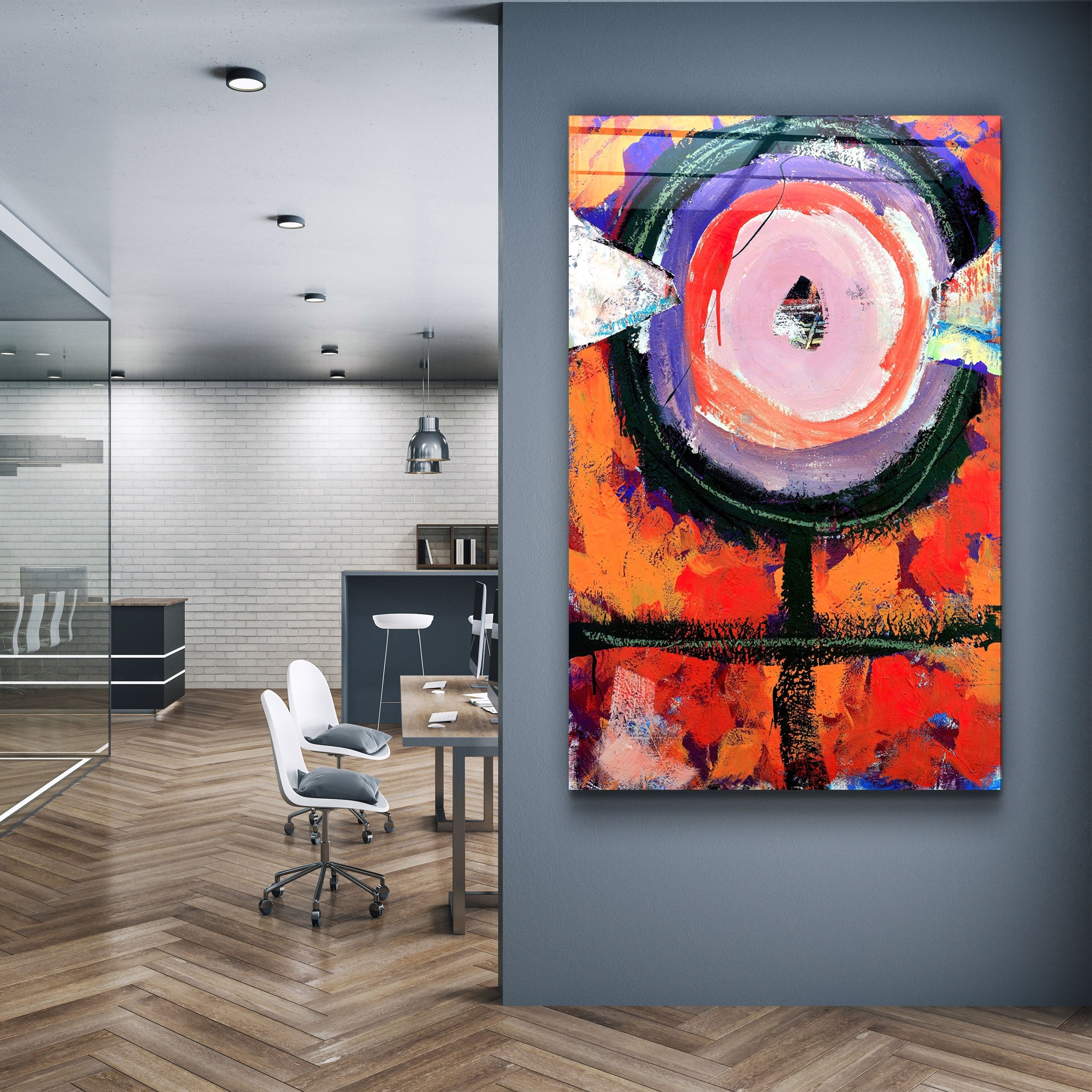 ・"Abstract Eye"・Glass Wall Art