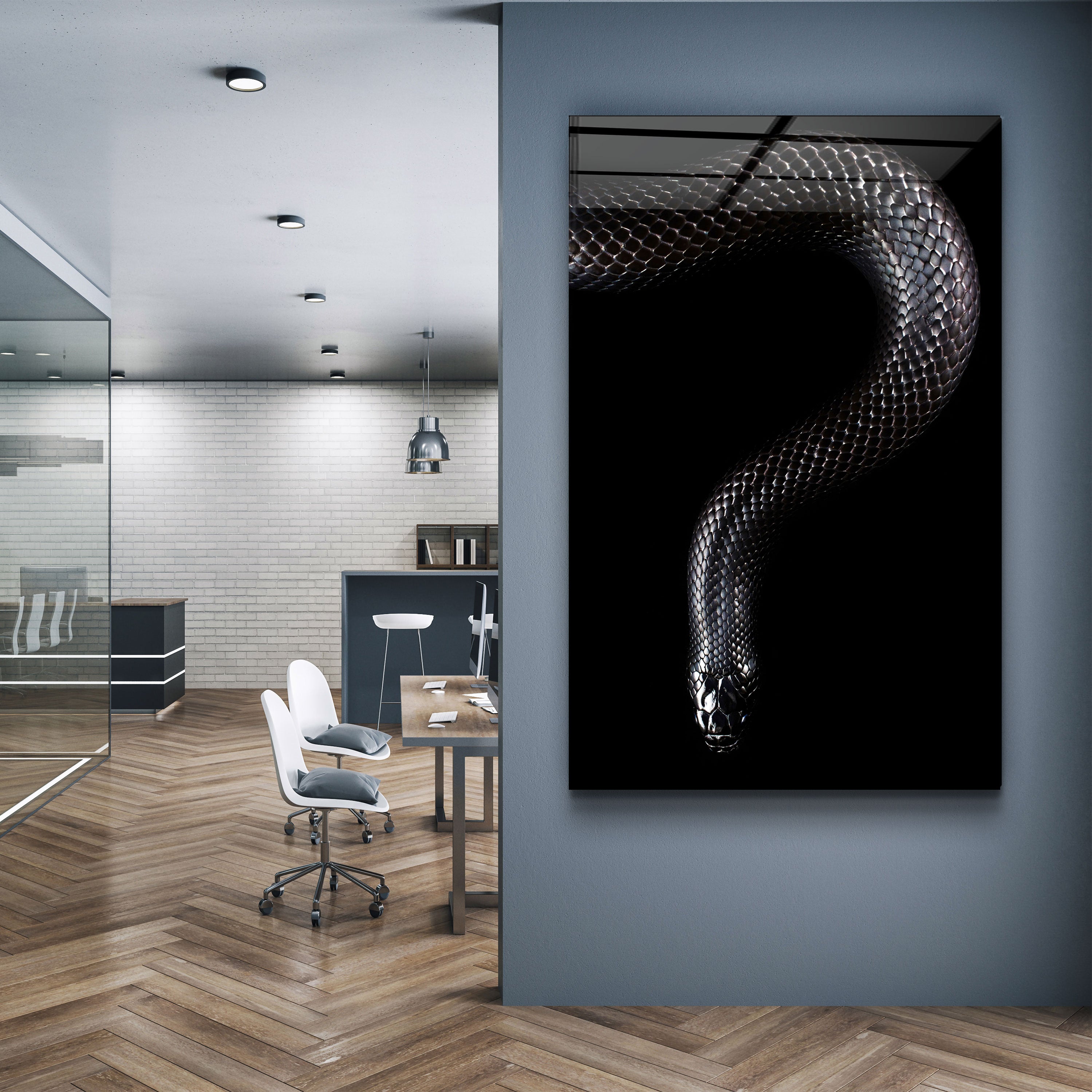 ・"Le Mamba noir"・Art mural en verre