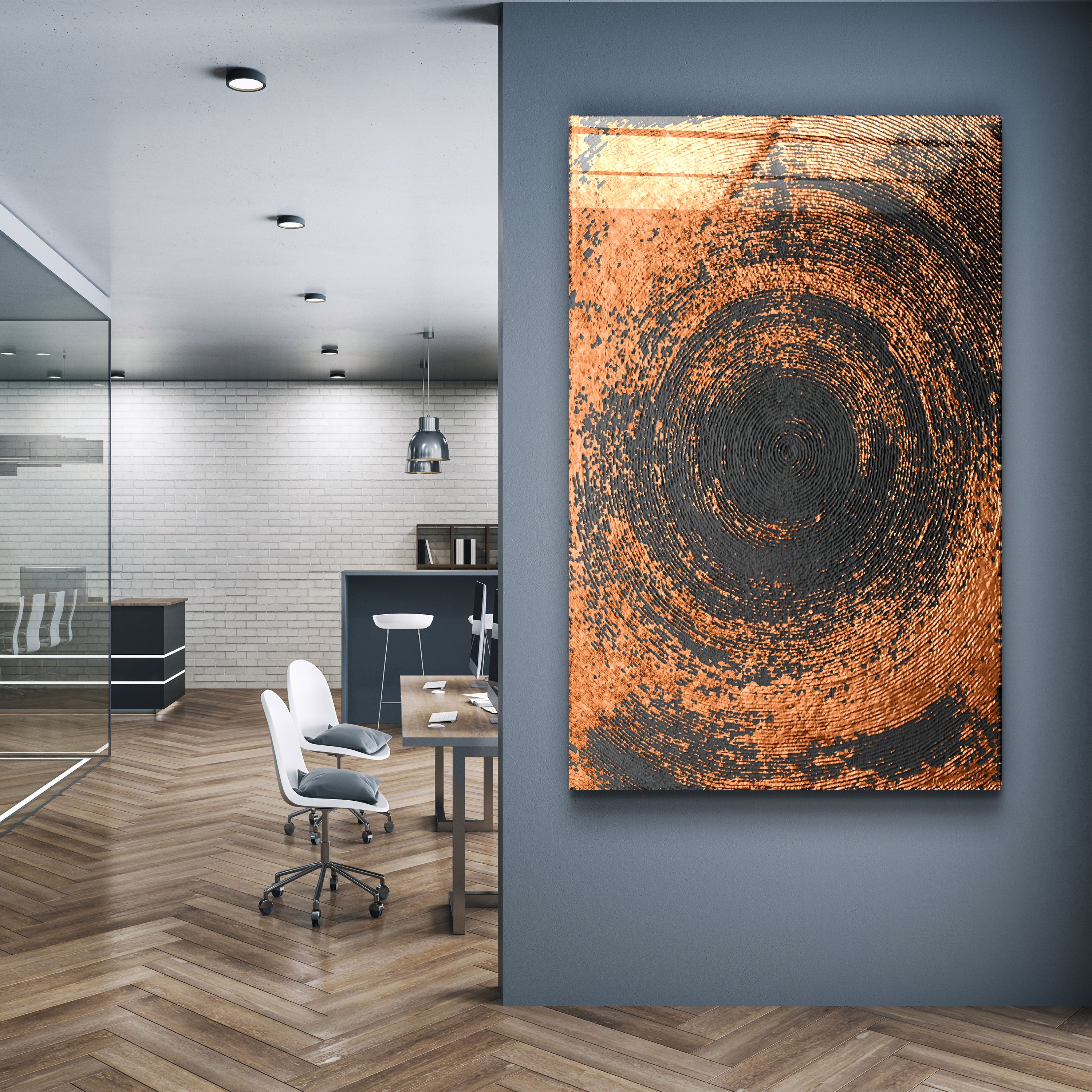 ・"Cercle d'Or V2"・Art mural en verre