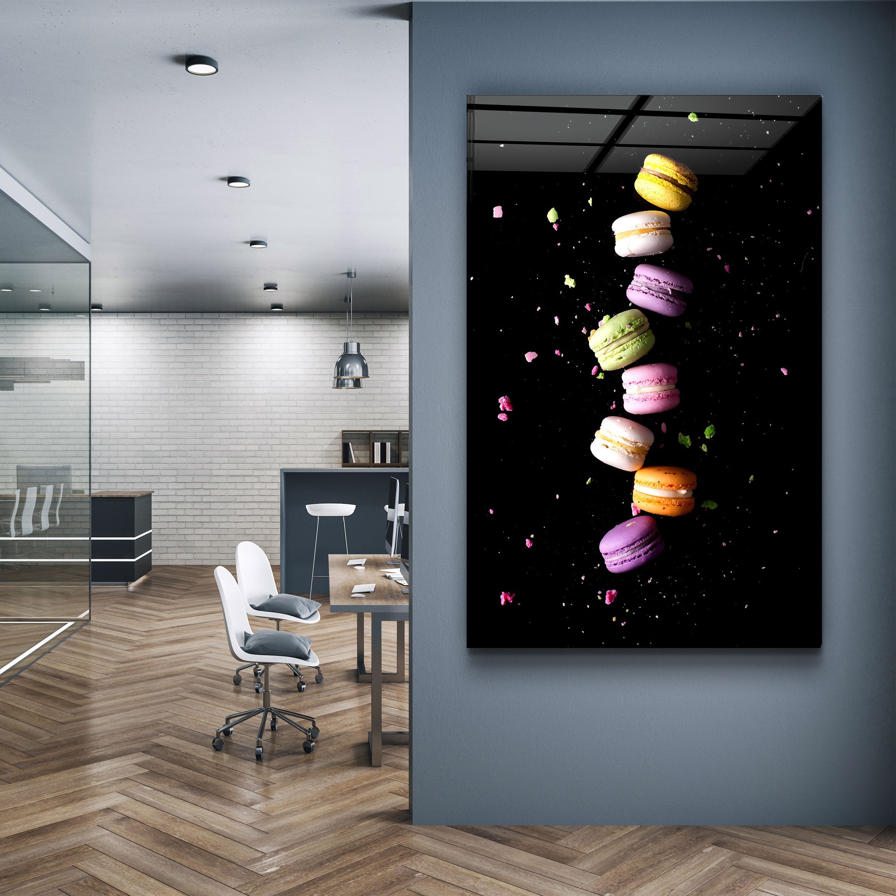 ・"Macaroons"・Glass Wall Art