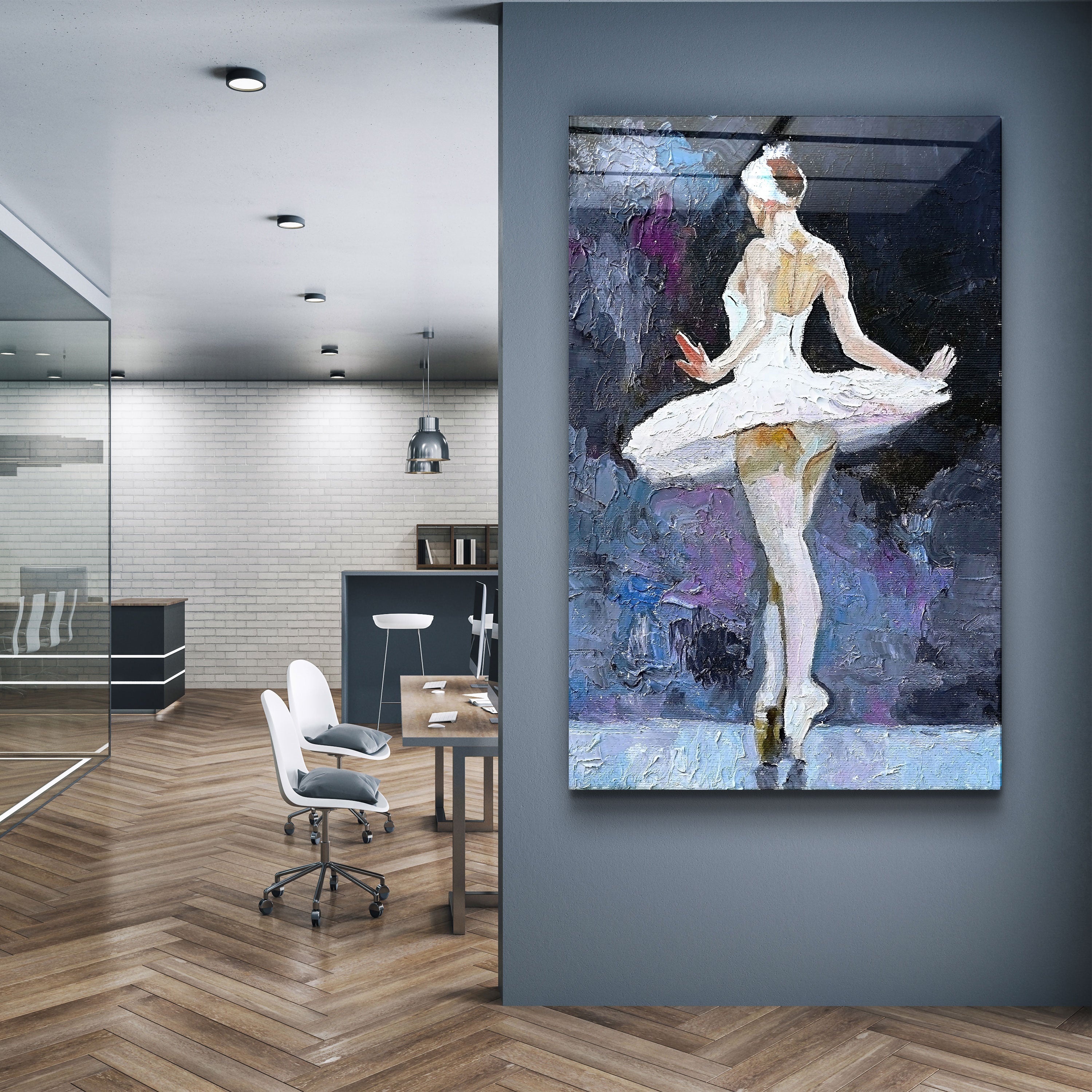 ・"Ballerina"・Glass Wall Art