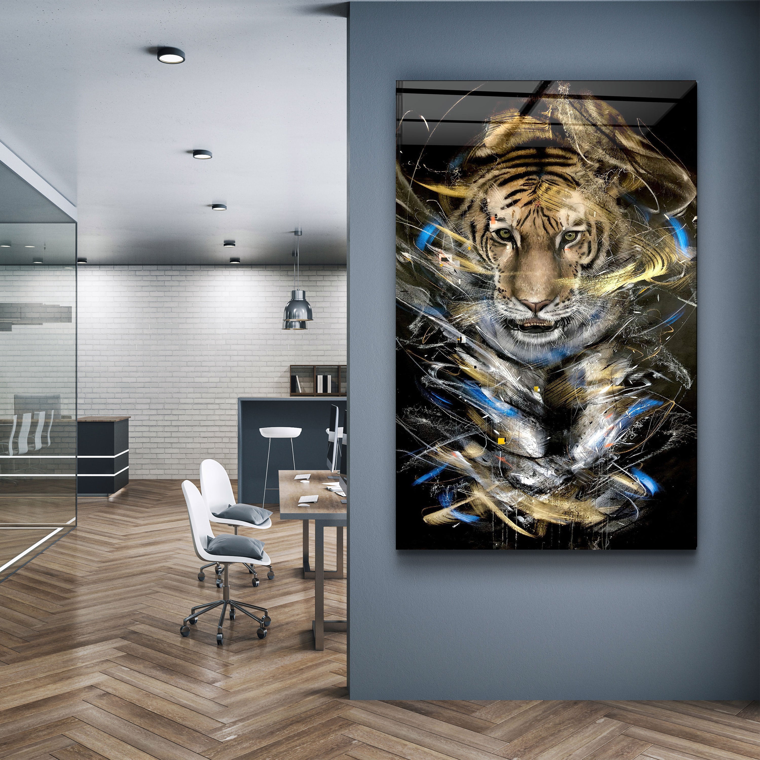 ・"Tiger "・GLASS WALL ART