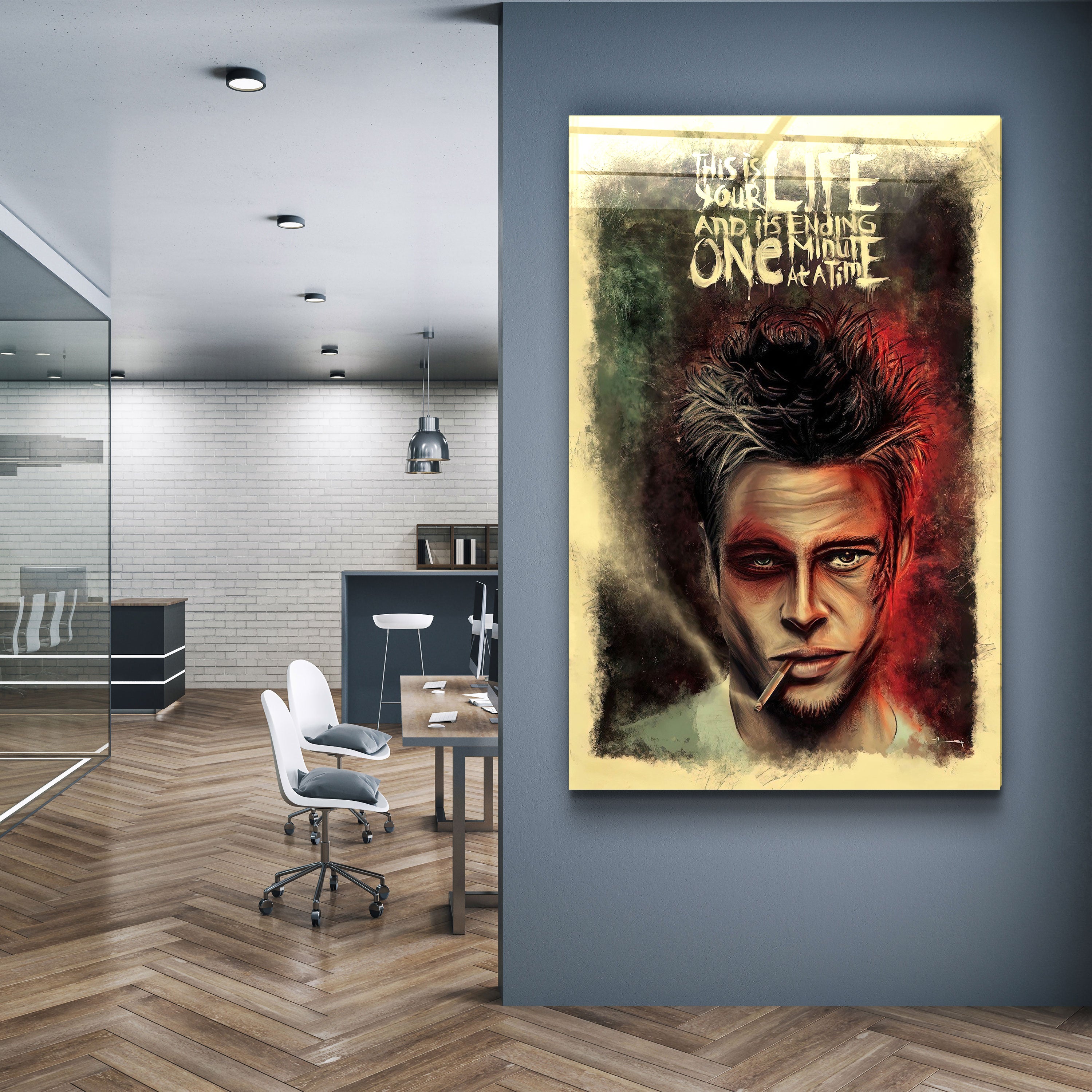 ・"Fight Club V1"・GLASS WALL ART