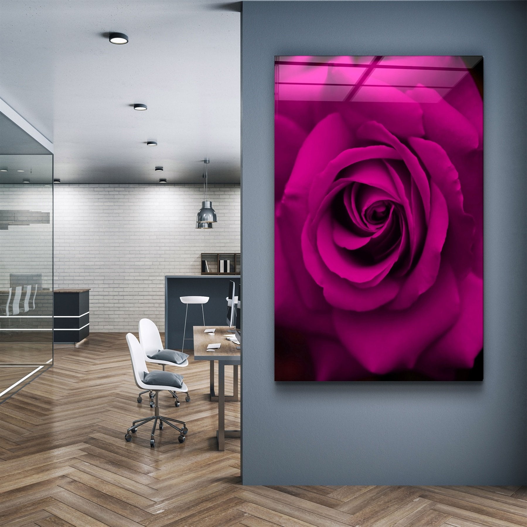 ・"Rose"・Glass Wall Art