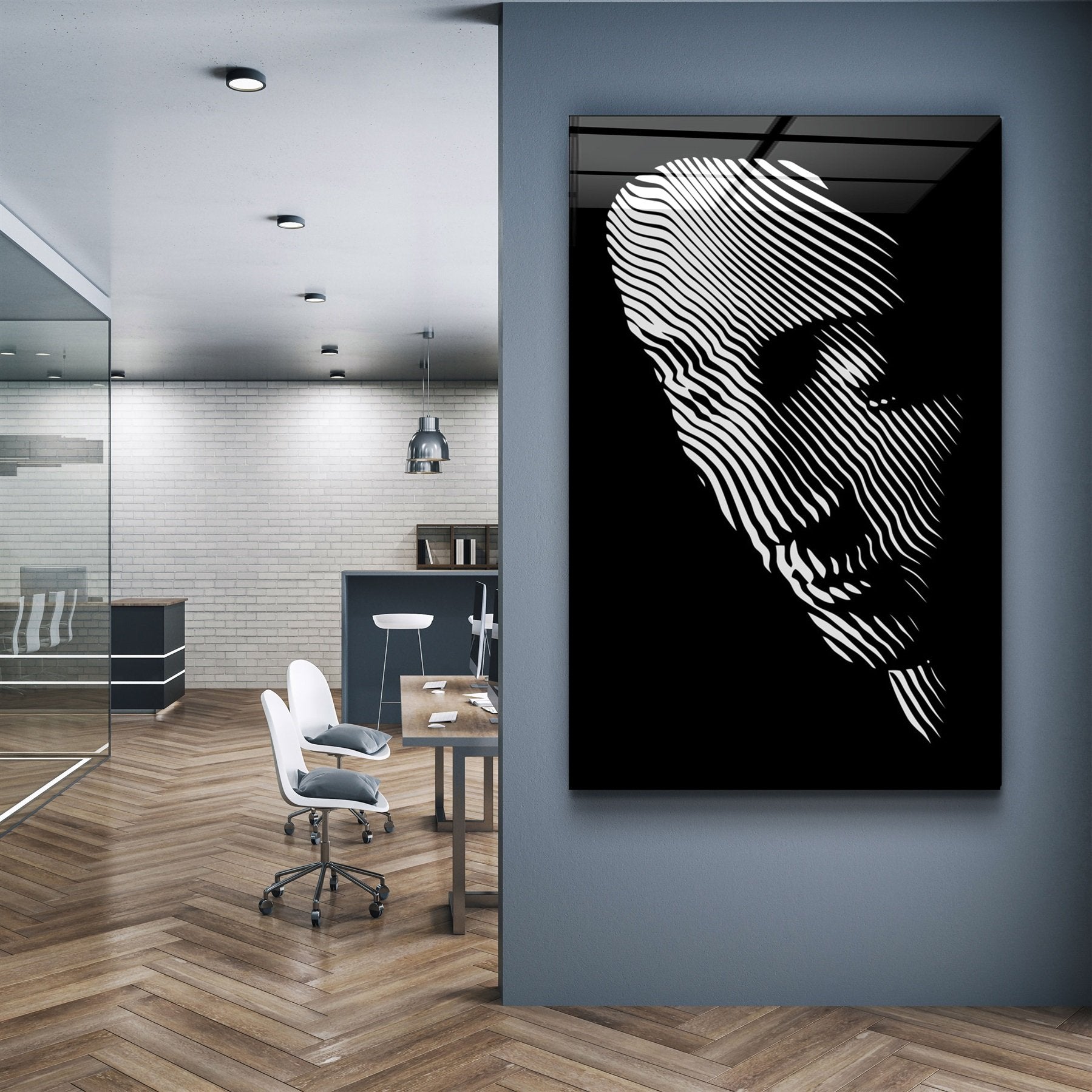 ・"Faces v3"・Glass Wall Art