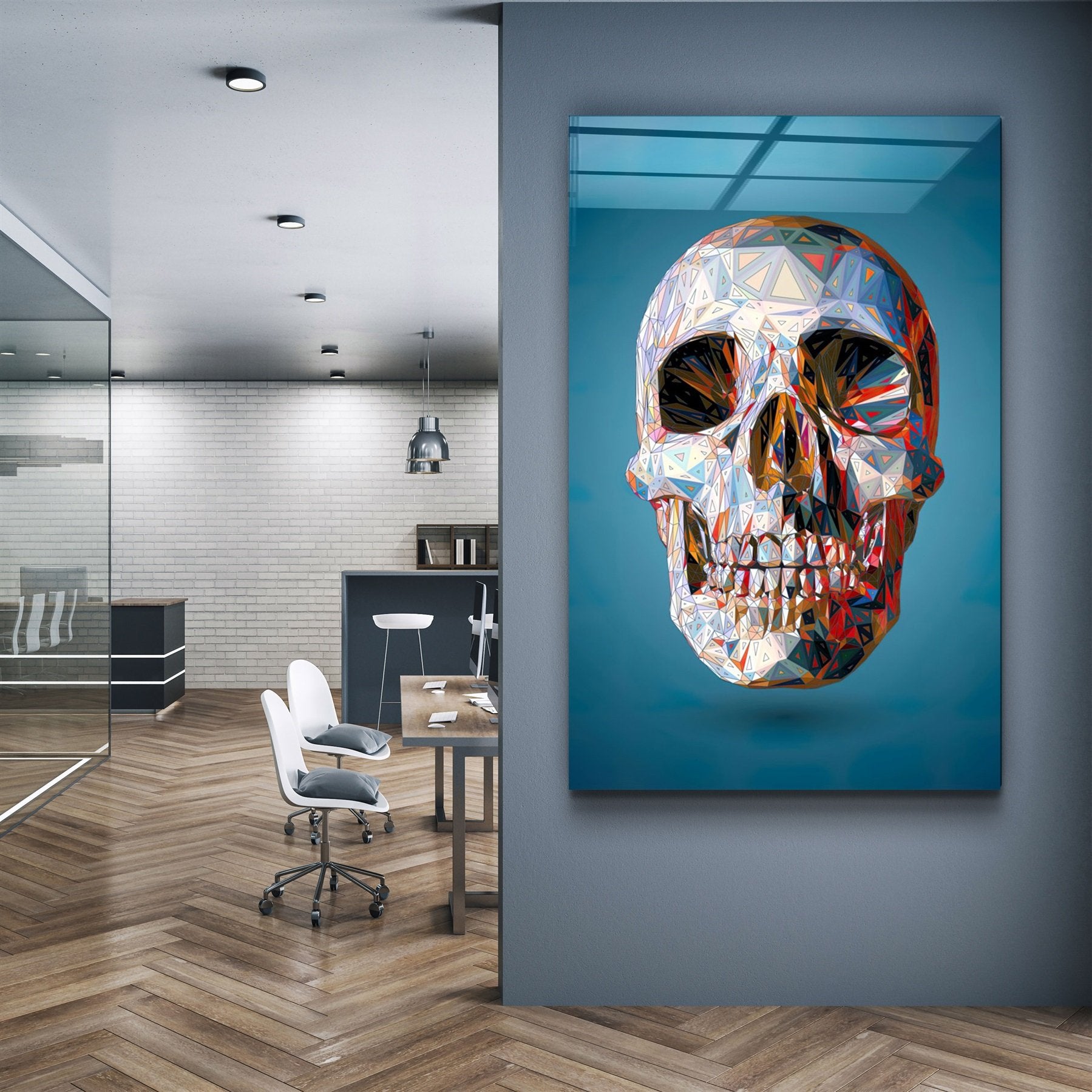 ・"Skullart"・Glass Wall Art