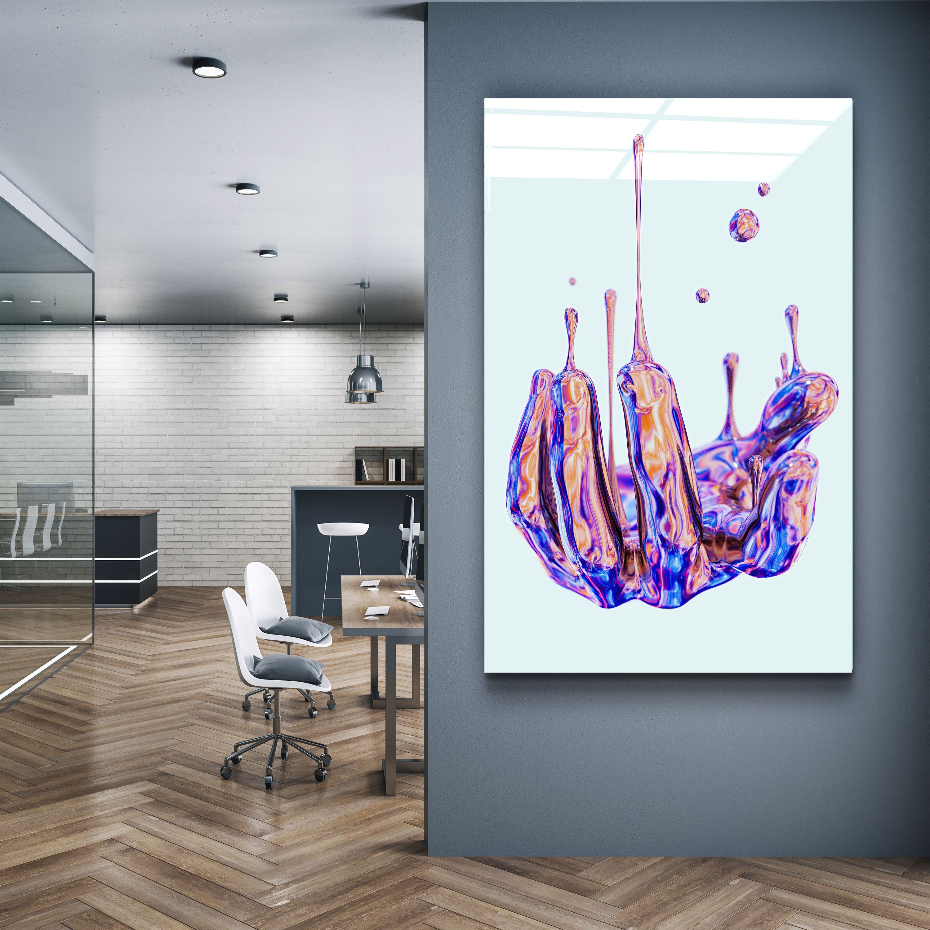 ・"Reverse"・Designer's Collection Glass Wall Art
