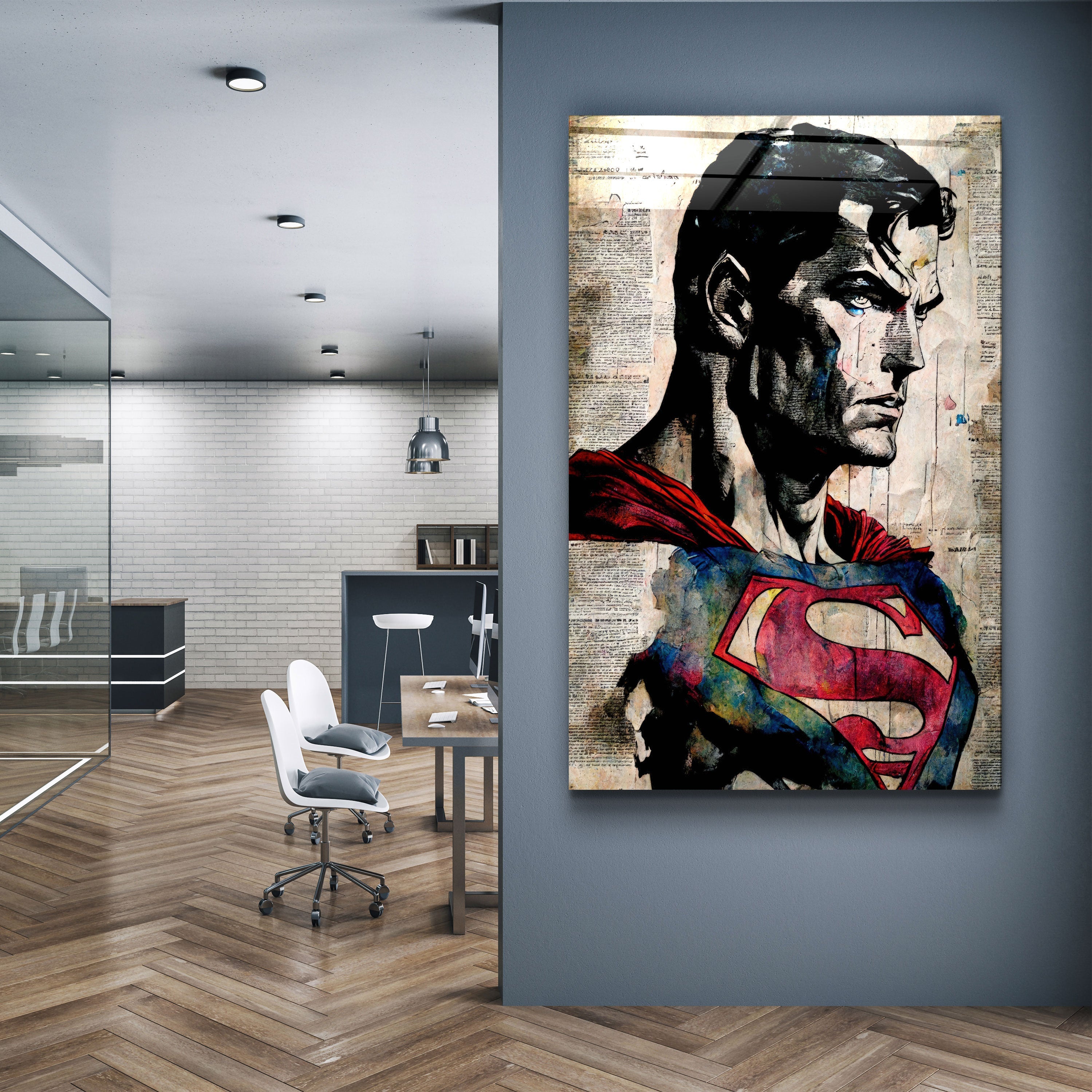 ・"Super Redesigned"・Designer's Collection Glass Wall Art