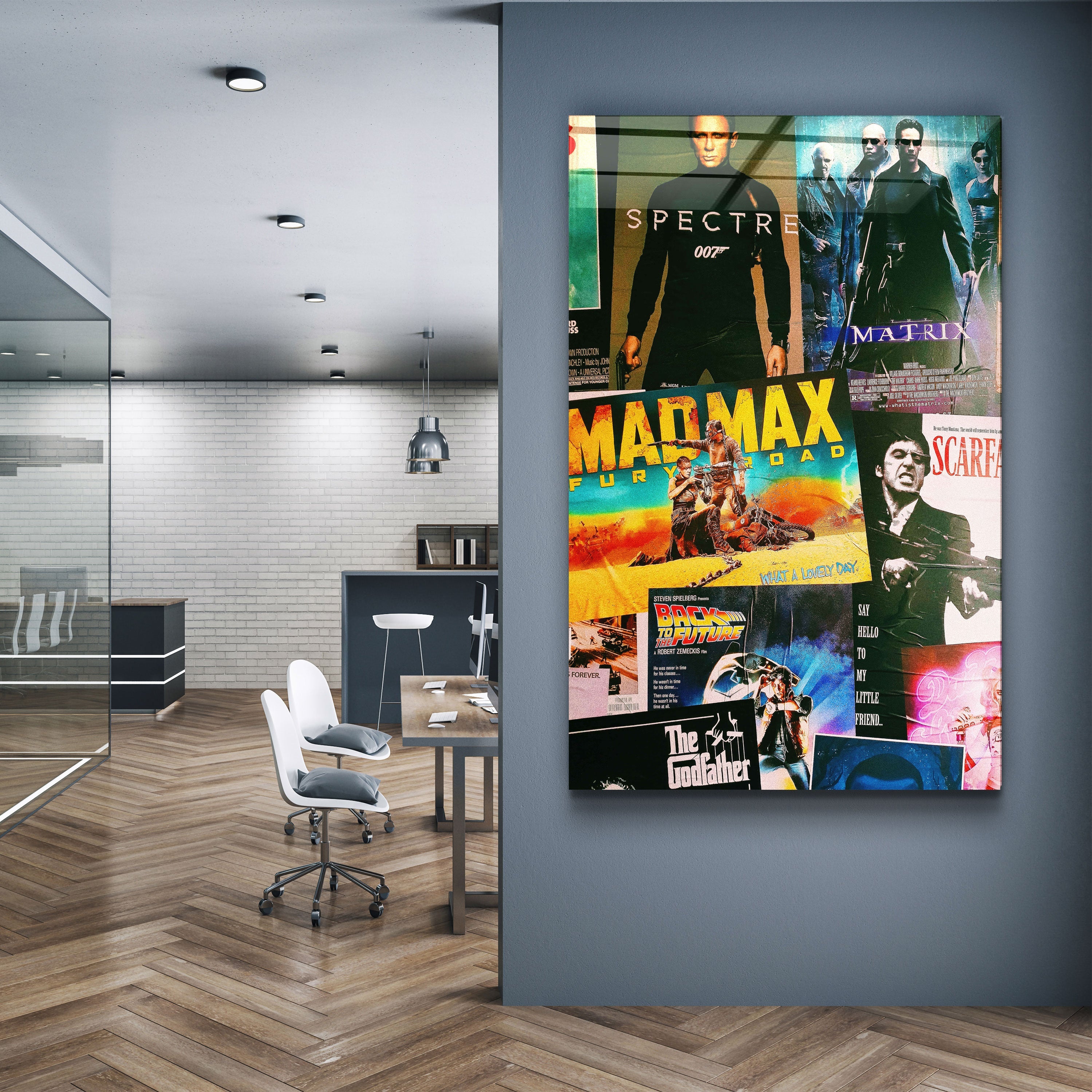 ・"Movie Posters"・Designer's Collection Glass Wall Art