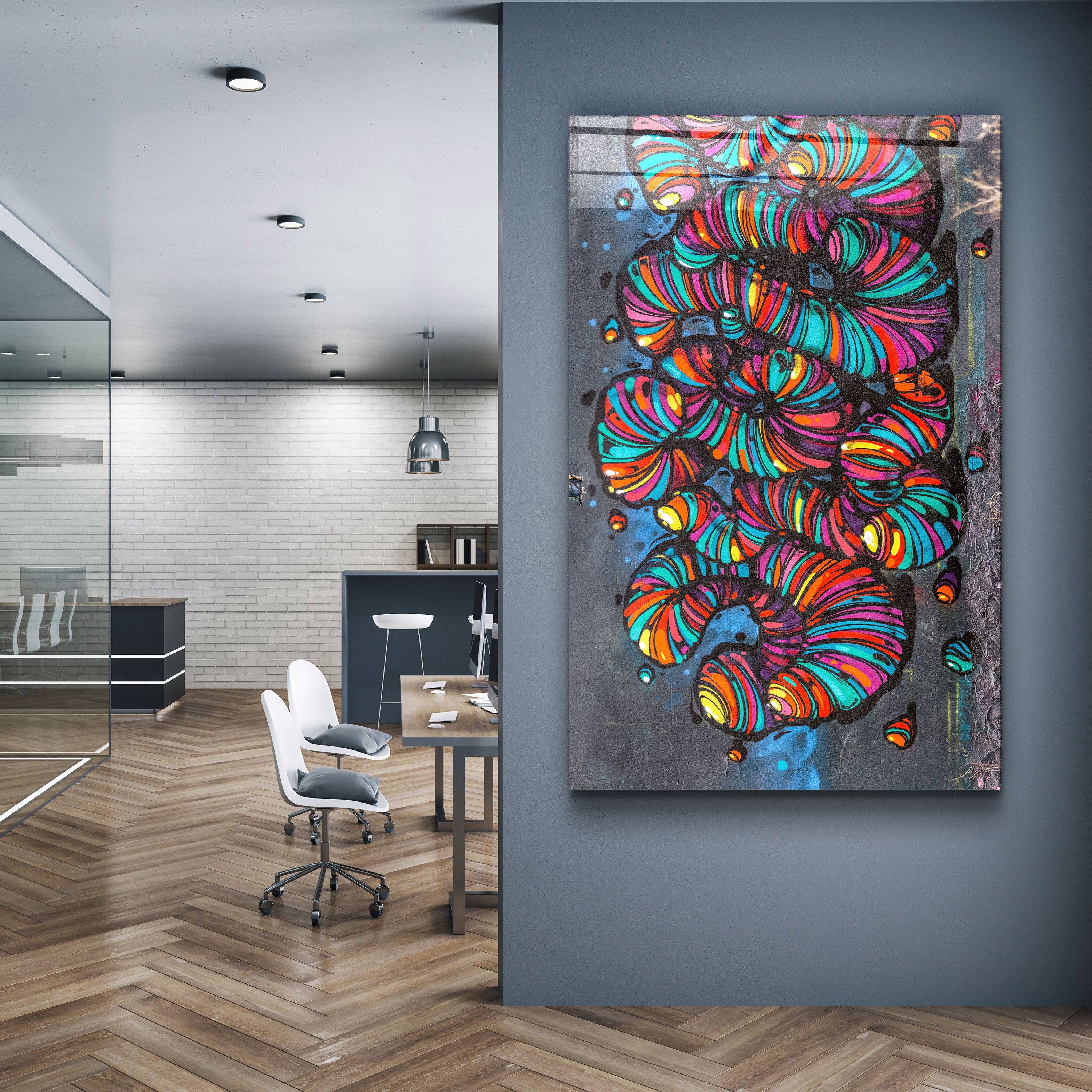 ・"Worms"・Designer's Collection Glass Wall Art
