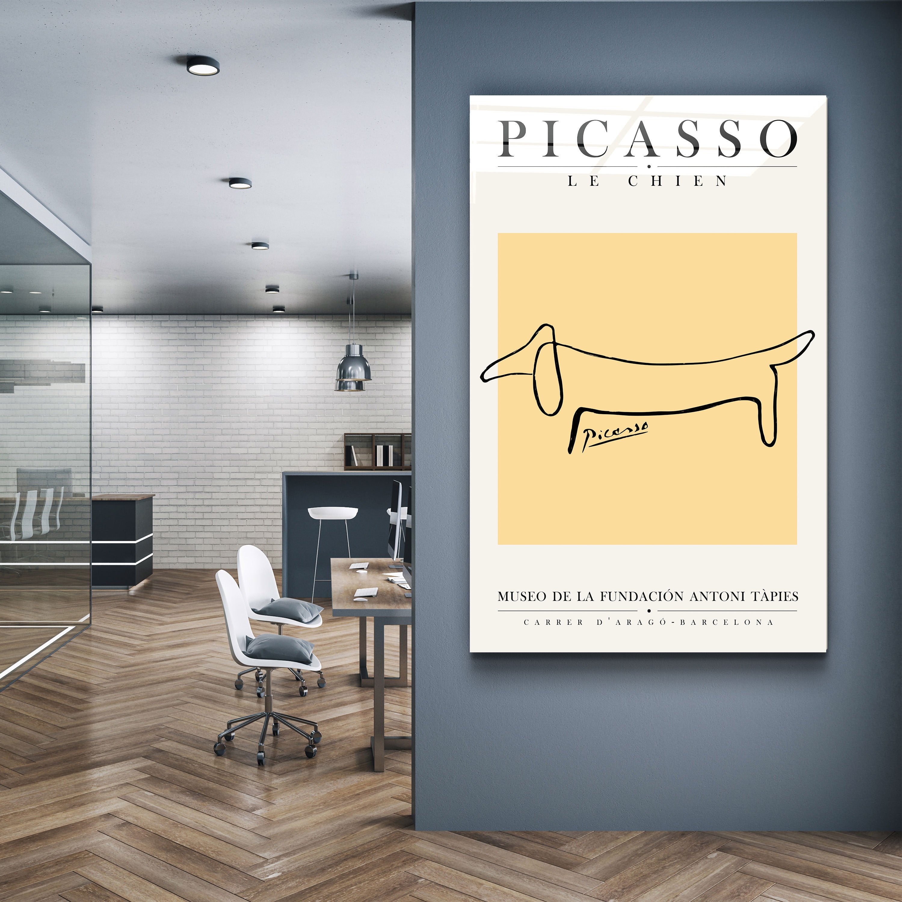 ・"Pablo Picasso - Le Chien"・Gallery Print Collection Glass Wall Art