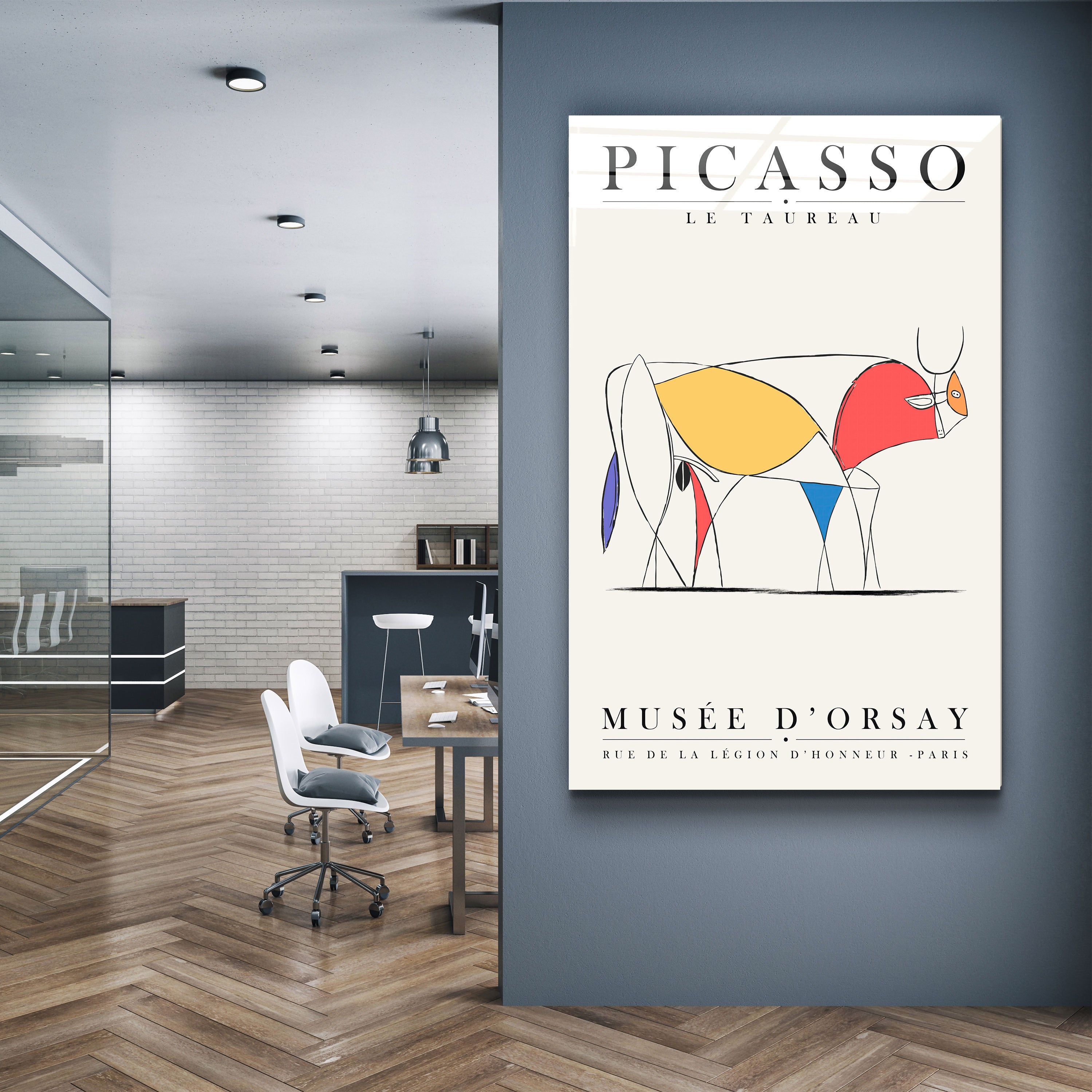 ・"Pablo Picasso - Le Taureau"・Gallery Print Collection Glass Wall Art