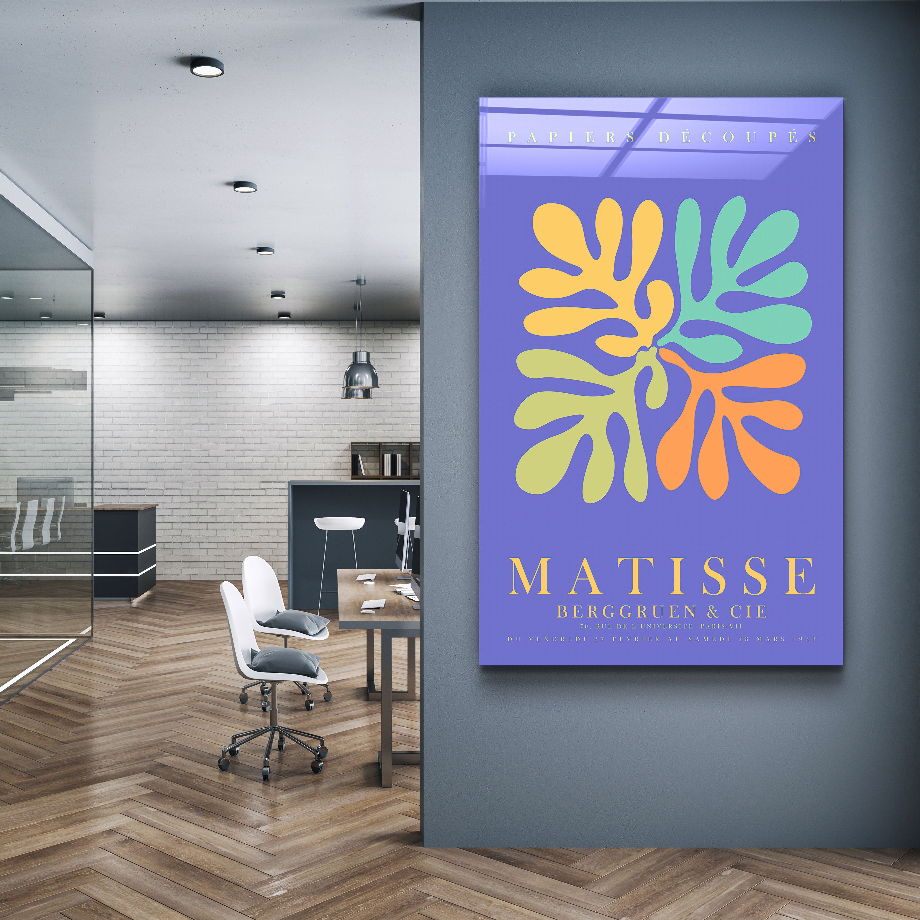 ・"H. Matisse 1953"・Gallery Print Collection Glass Wall Art