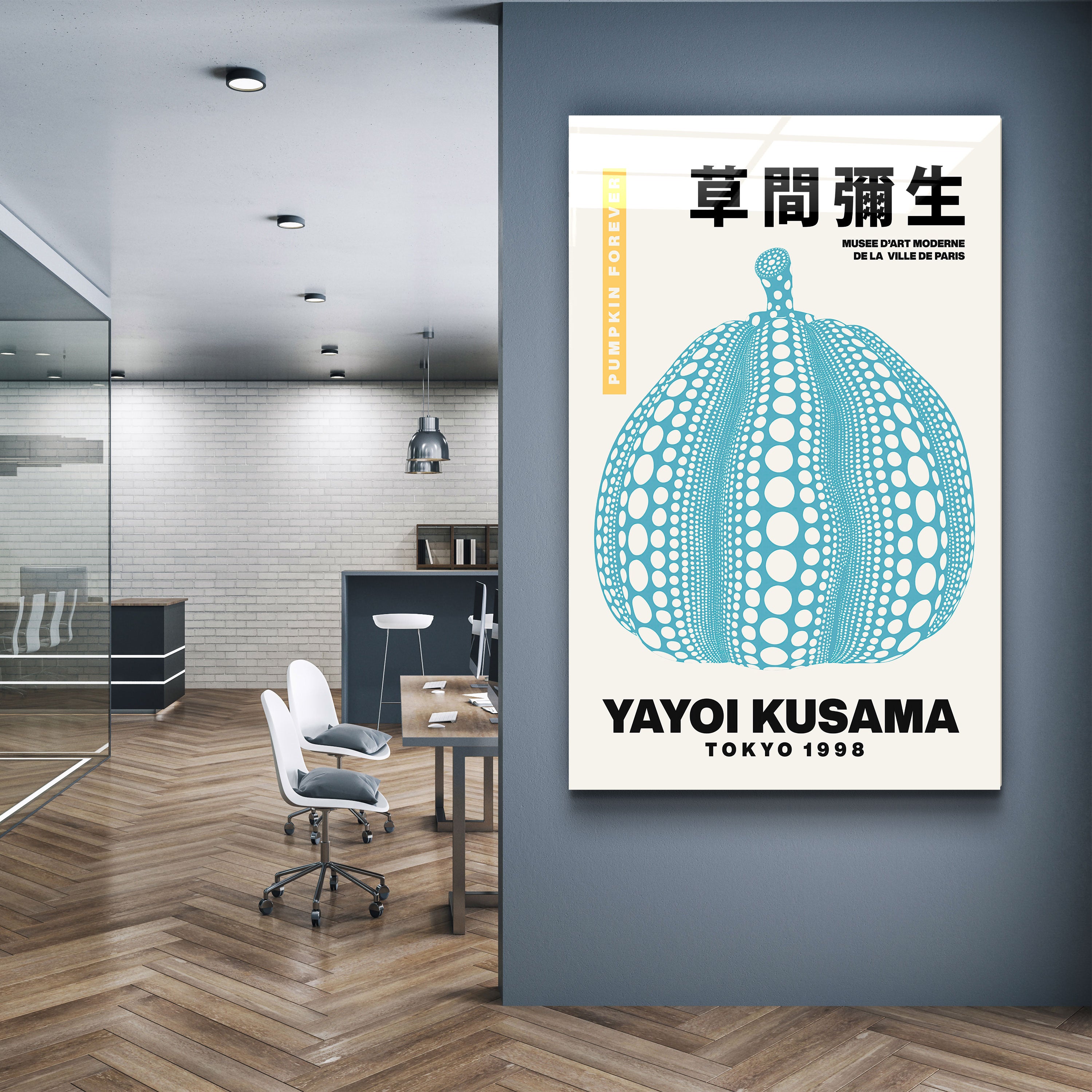 ・"Yayoi Kusama - Tokyo - 1998"・Gallery Print Collection Glass Wall Art