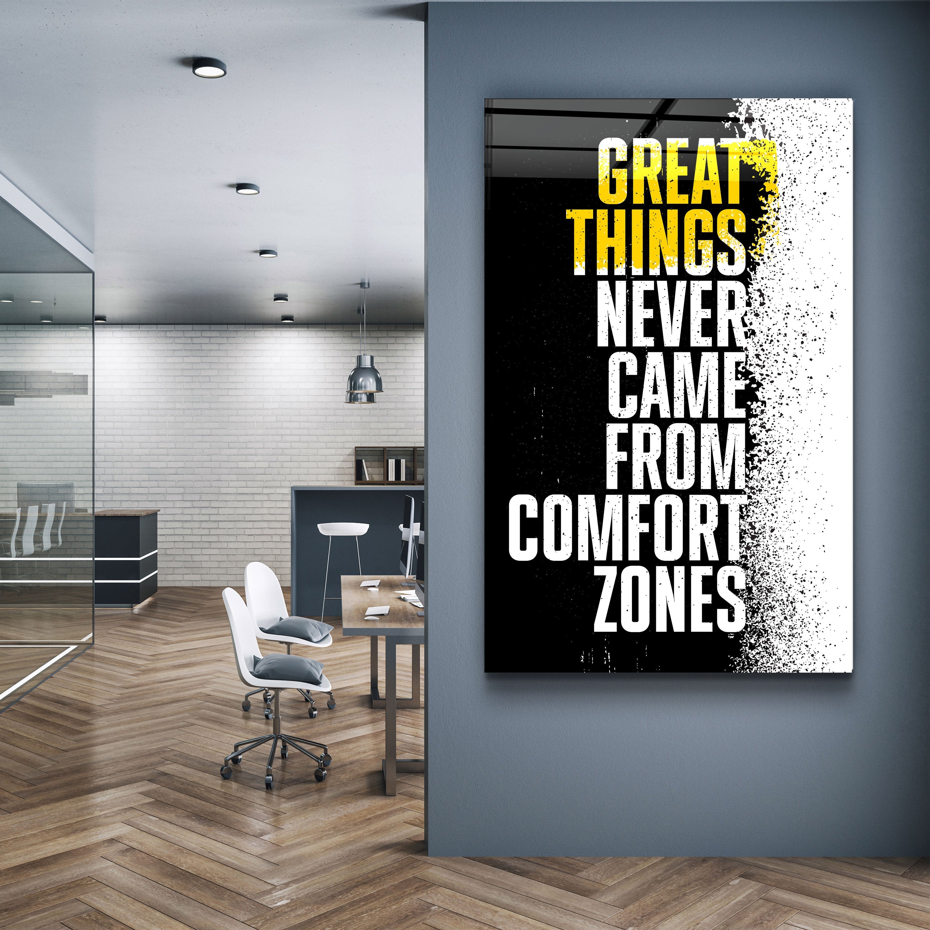 ・"Great Things"・Designer's Collection Glass Wall Art