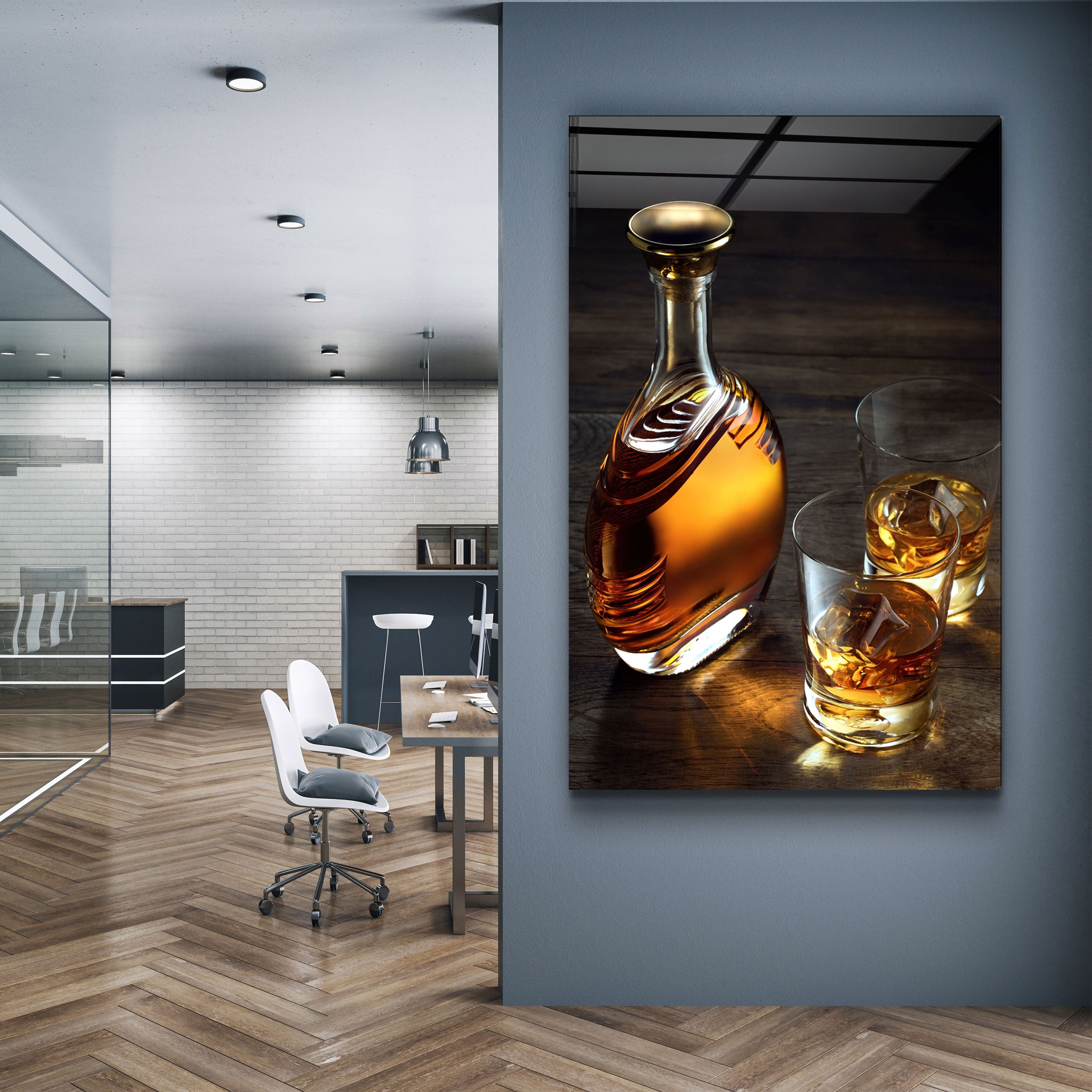 ・"The Whiskey"・Glass Wall Art