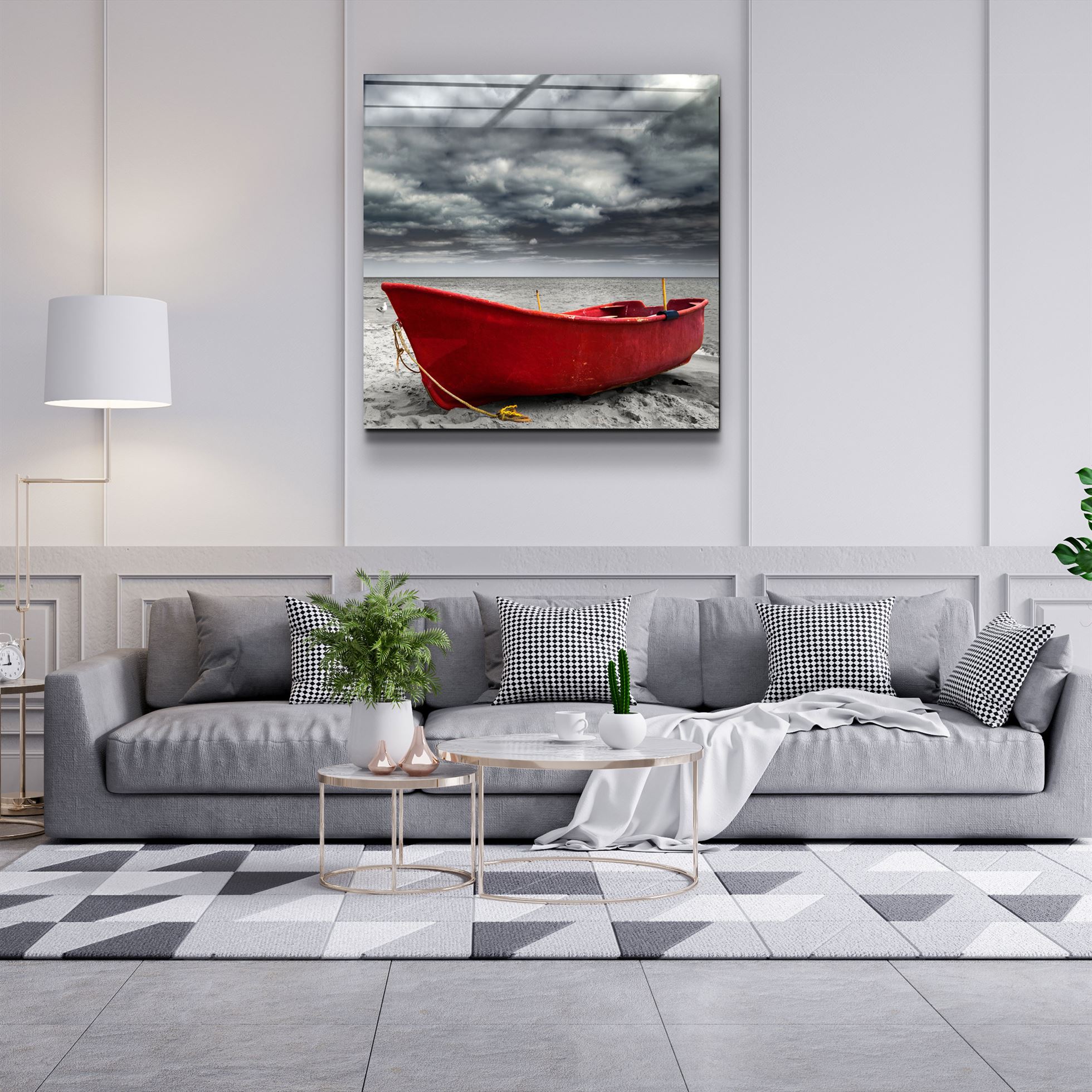 ・"Bateau à voile"・Art mural en verre