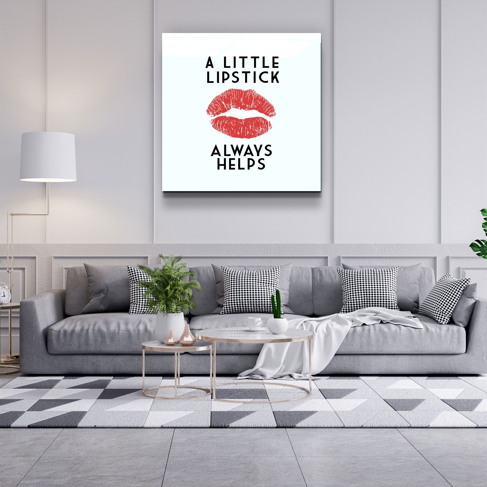 ・"Lipstick"・Glass Wall Art