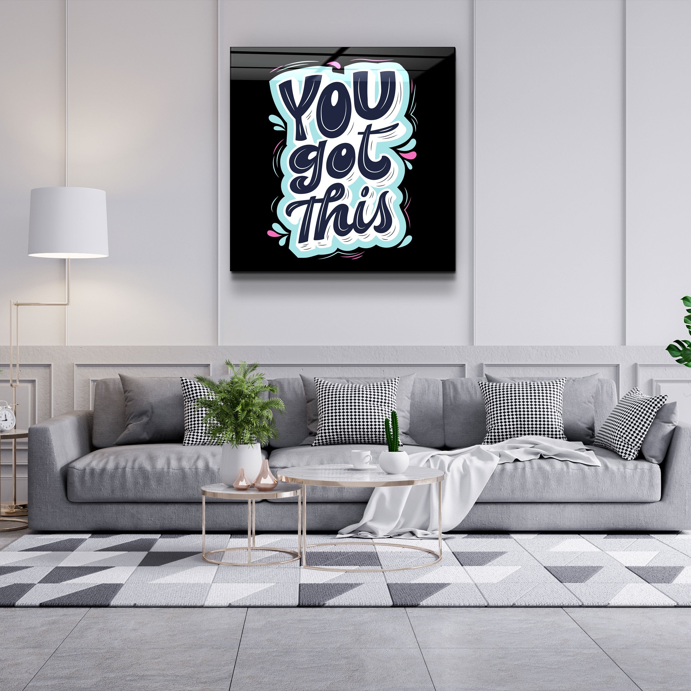 ・"You Got This"・Glass Wall Art