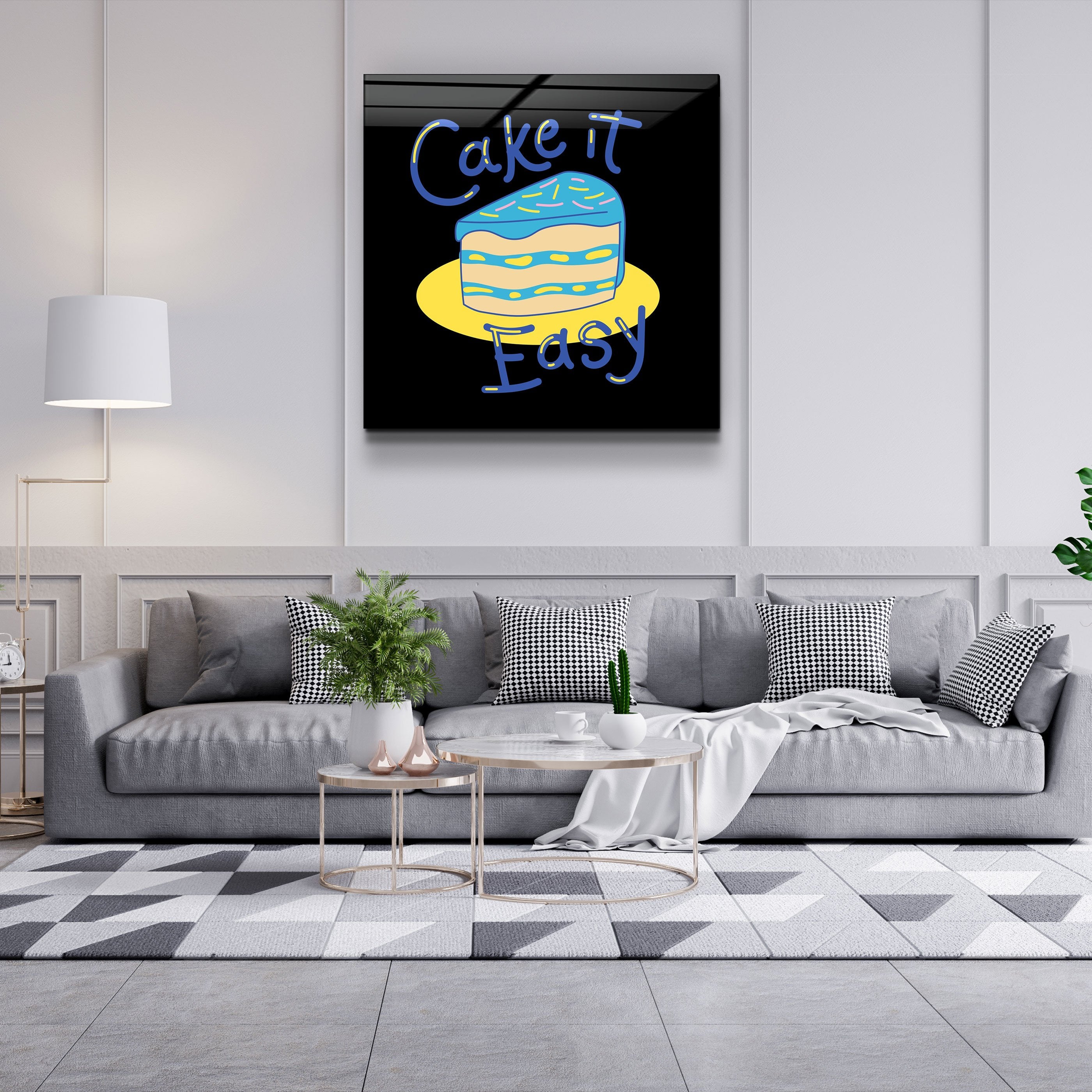 ・"Cake it Easy"・Art mural en verre