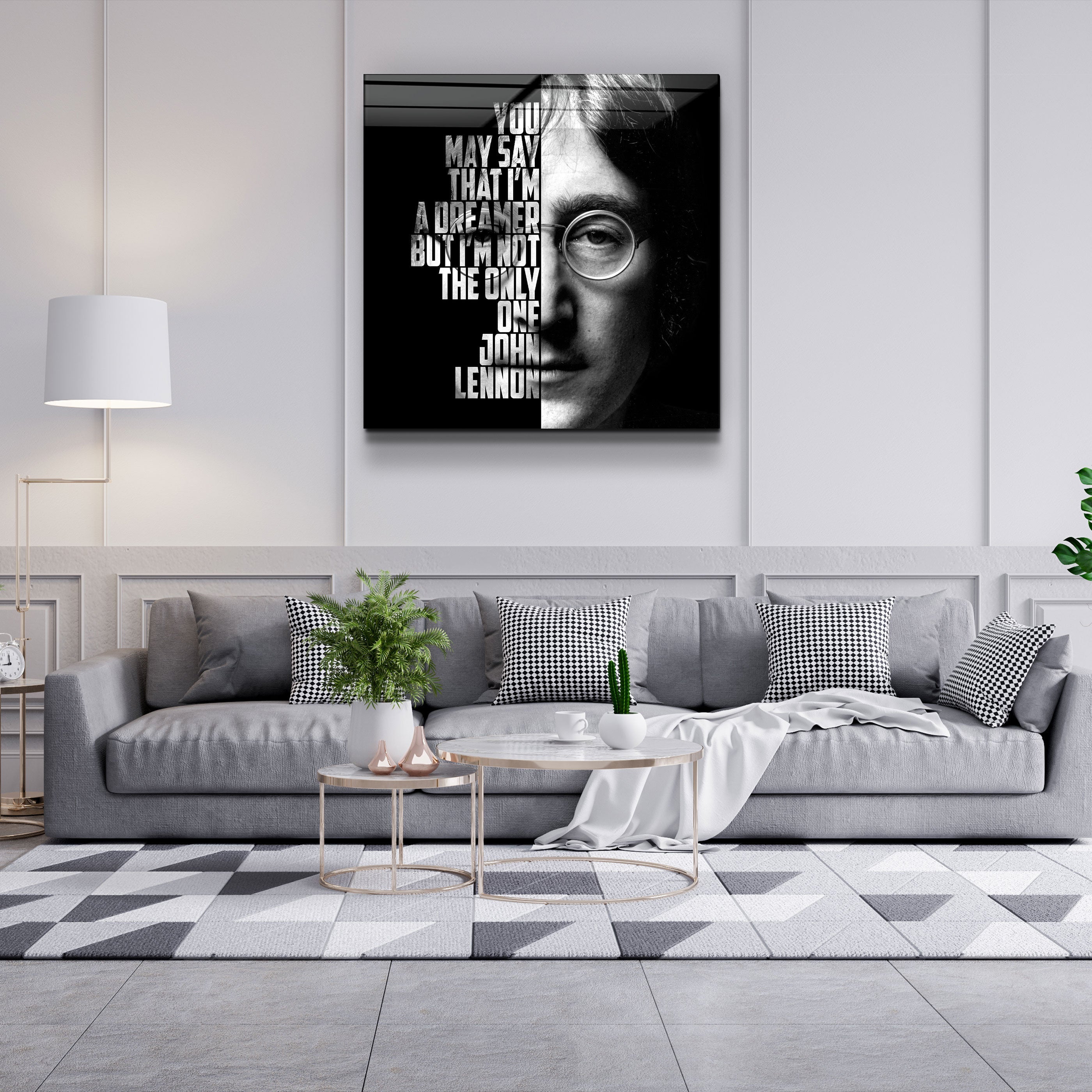 ・"John Lennon"・Designers Collection Glass Wall Art