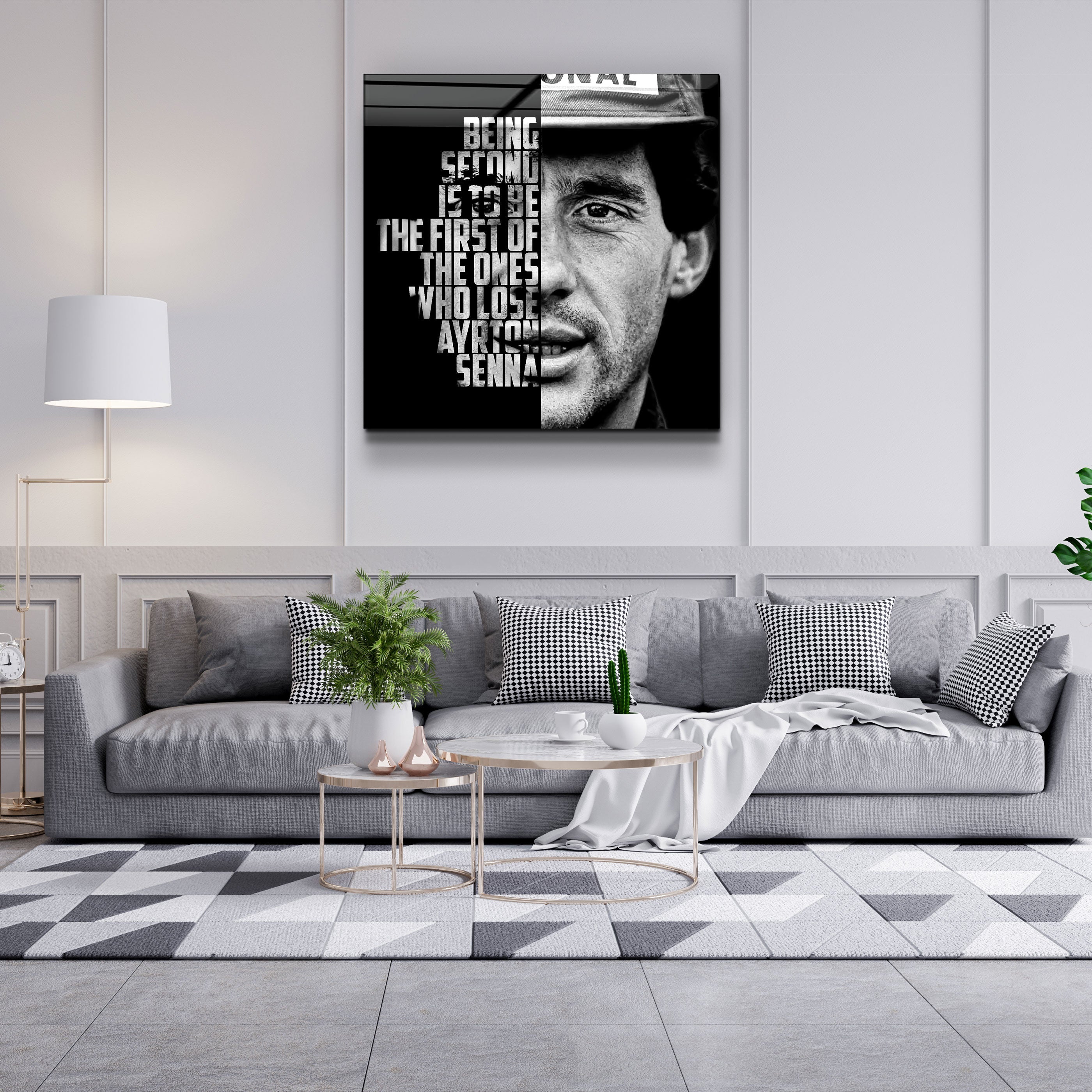 ・"Ayrton Senna"・Art mural en verre de la collection Designers