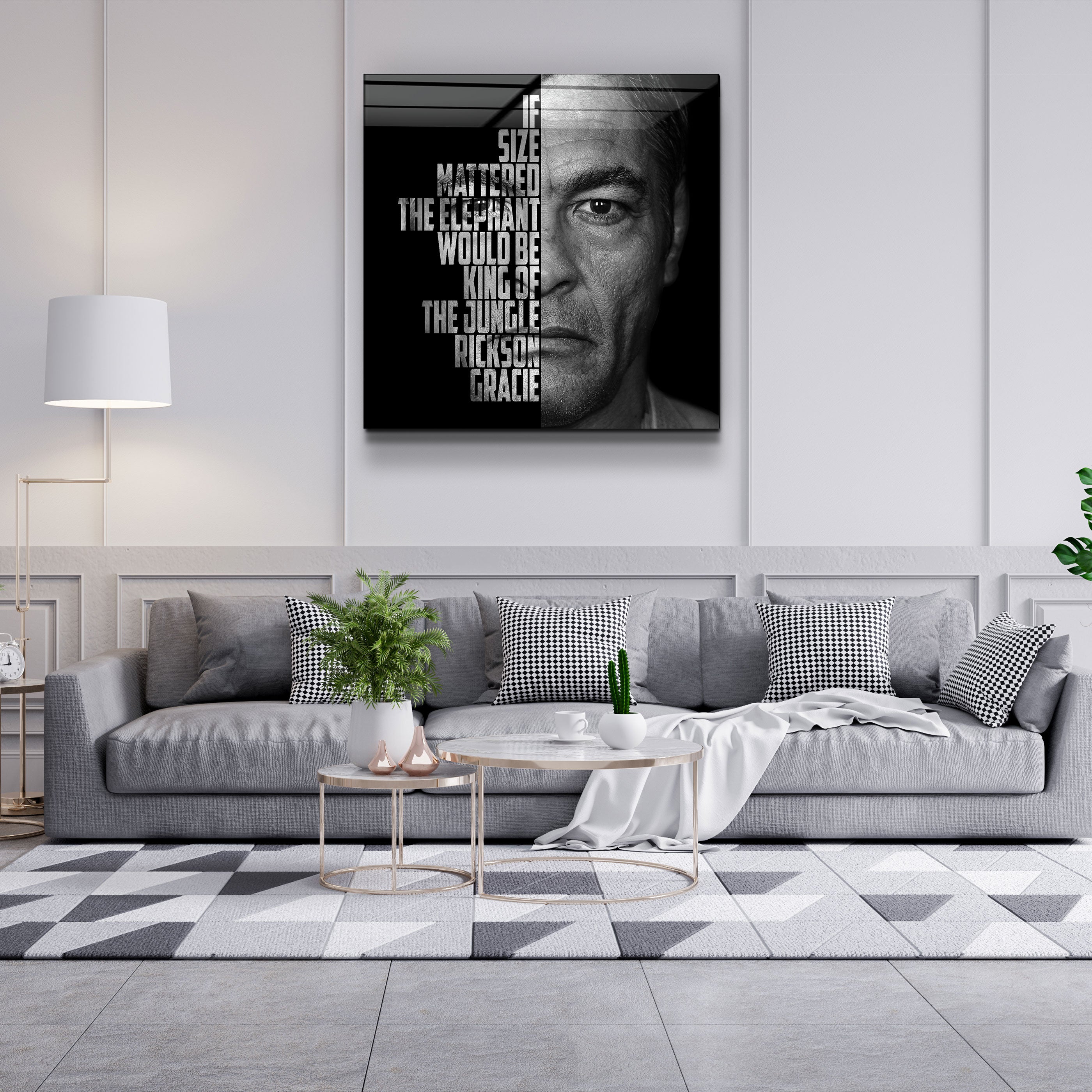 ・"Rickson Gracie"・Glass Wall Art