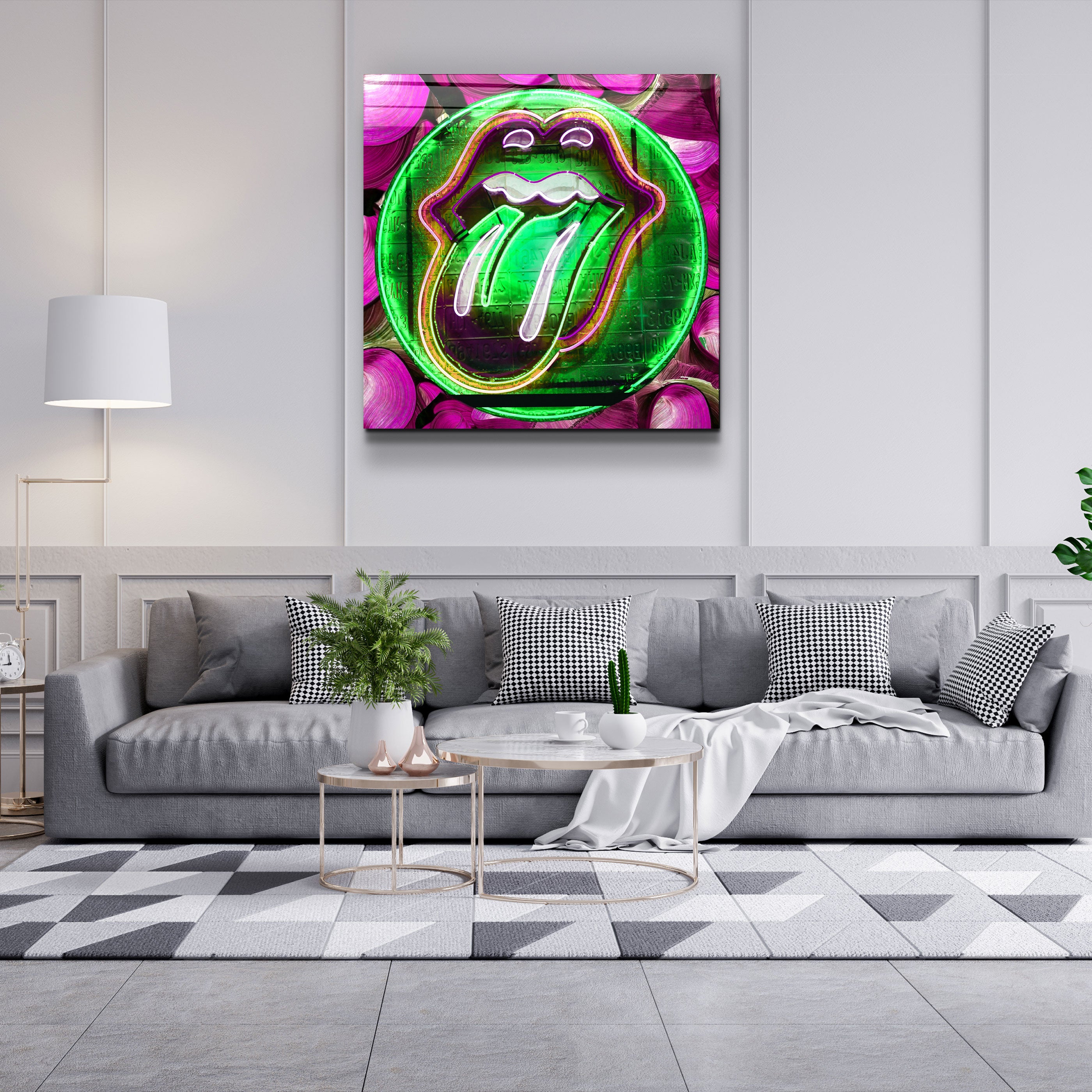 ・"The Green Pill For a Fun"・Glass Wall Art