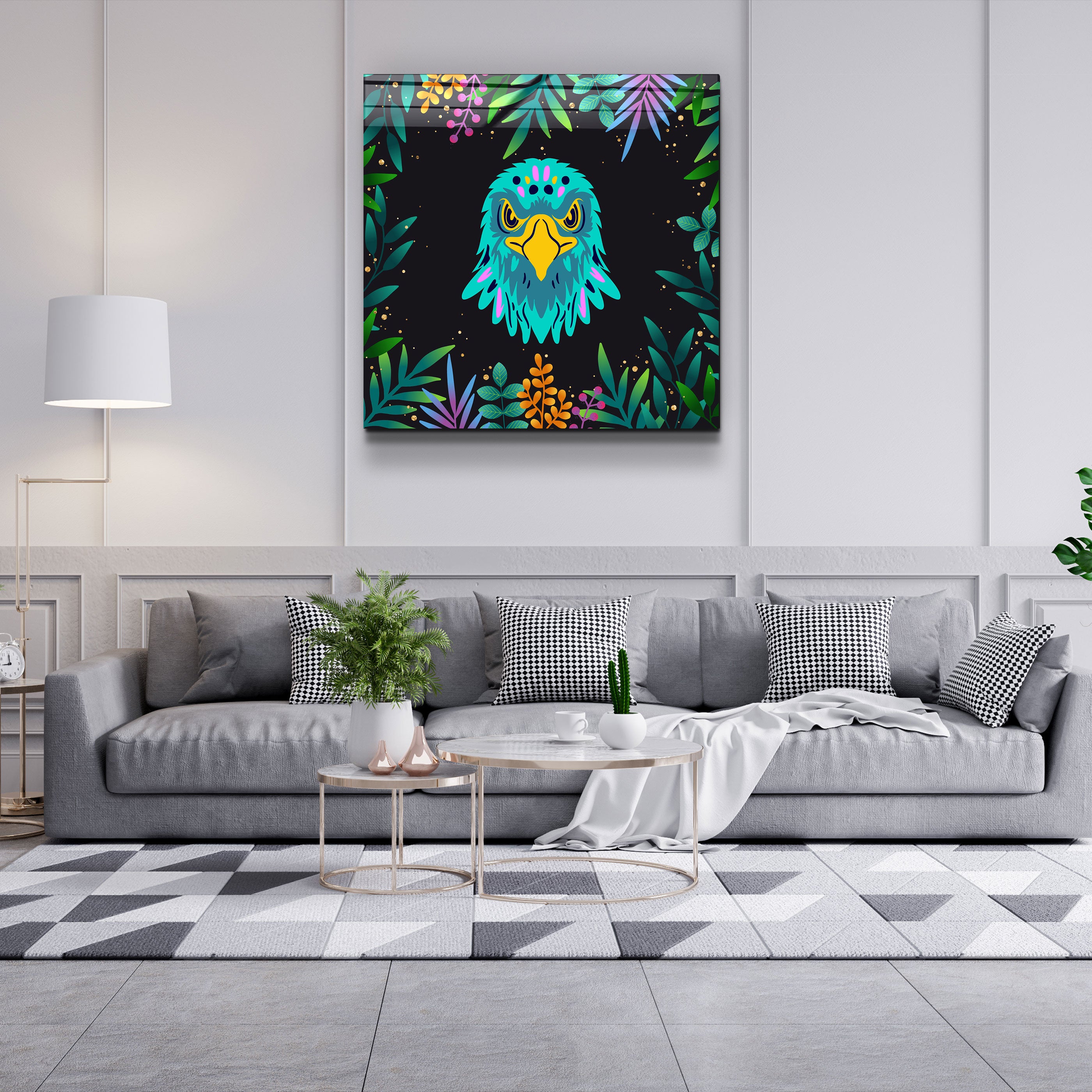 ・"Animal Republic-Eagle"・Designers Collection Glass Wall Art